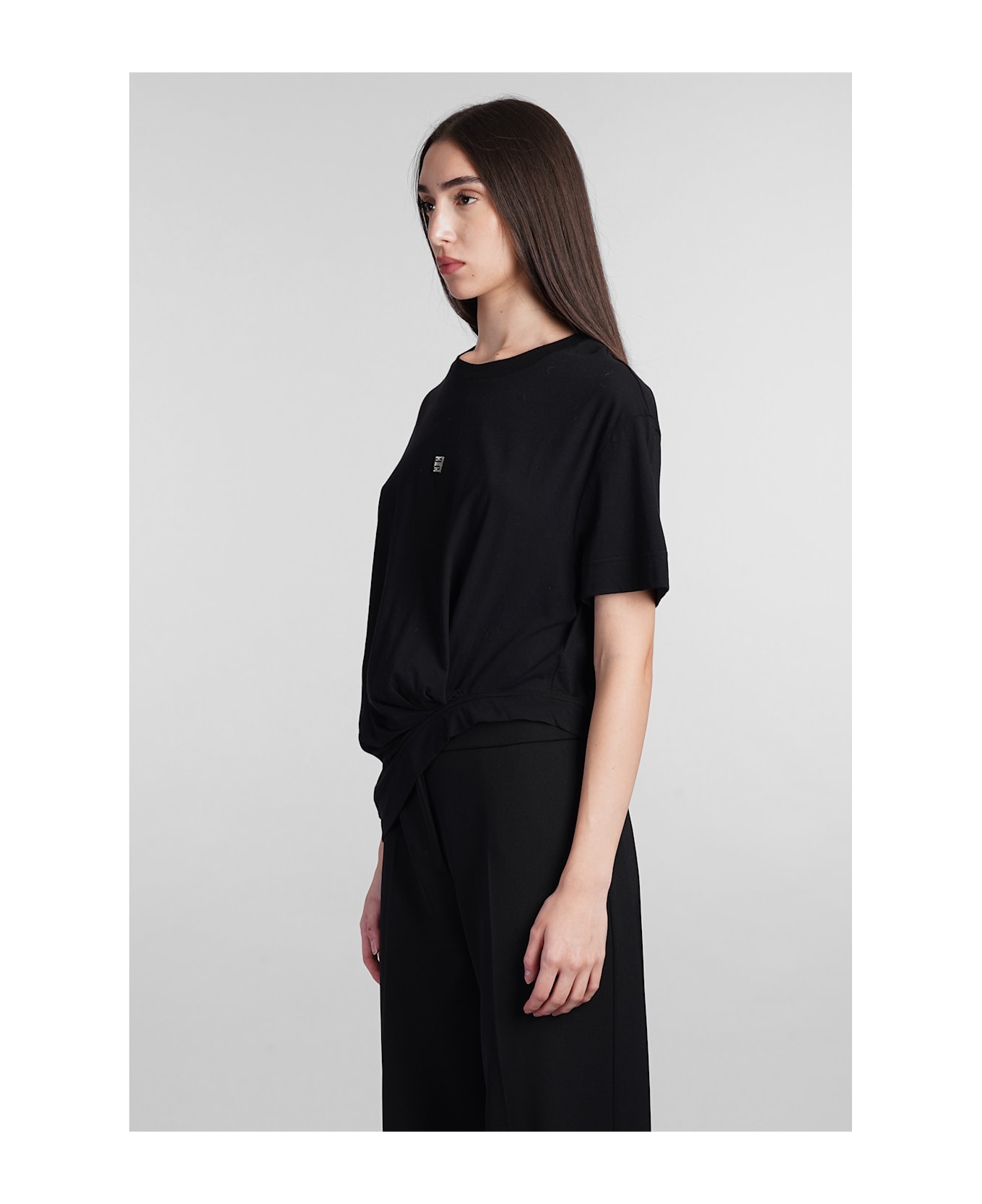 Givenchy Top With Logo-shaped Appliqué - black