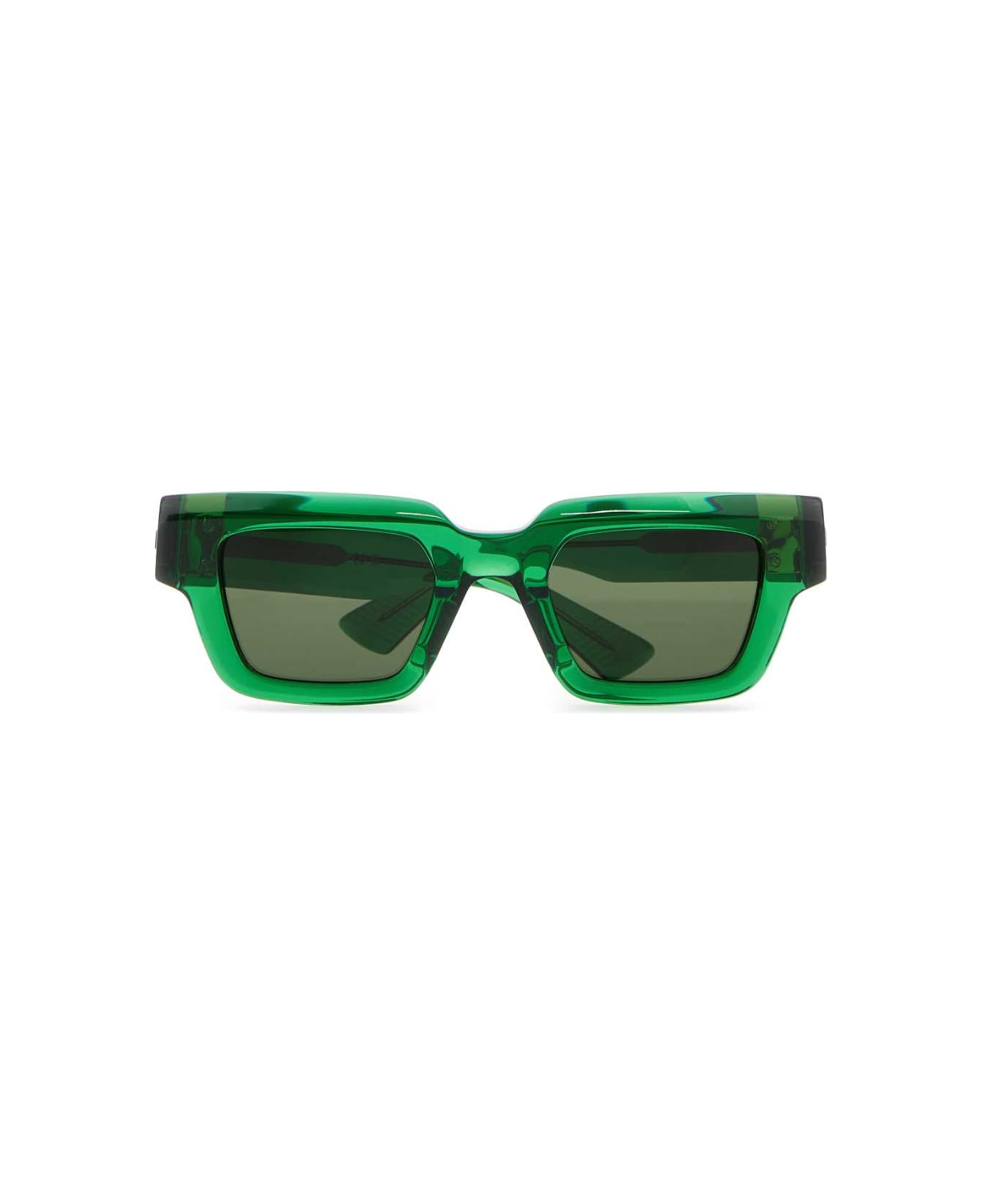 Bottega Veneta Green Acetate Hinge Sunglasses - Green サングラス