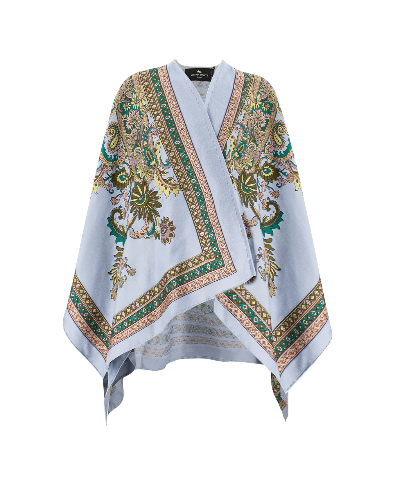 Etro Cape - PRINT ON BLUE BASE