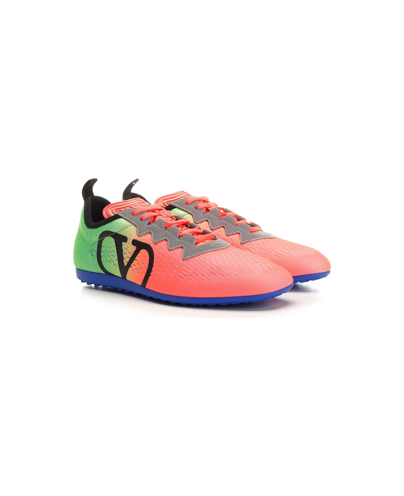 Valentino Garavani 'chromathon' Sneaker - ORANGE/GREEN