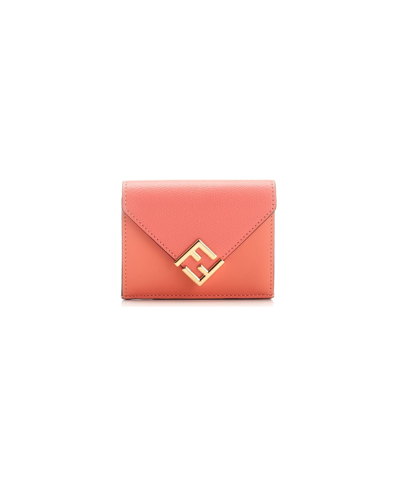 Fendi Ff Diamonds Tri-fold Wallet - Rose