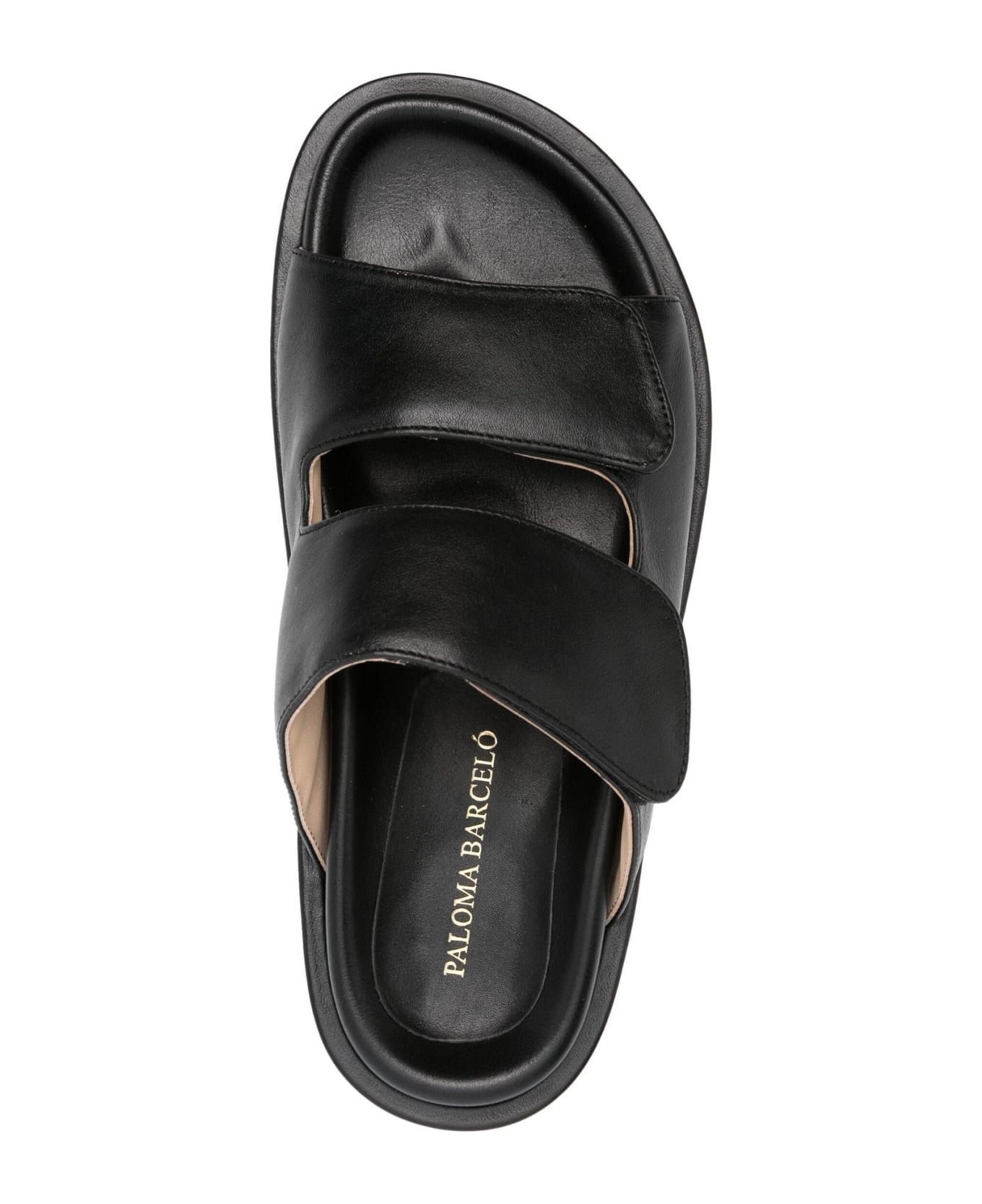 Paloma Barceló Black Laya Leather Sandals - Black