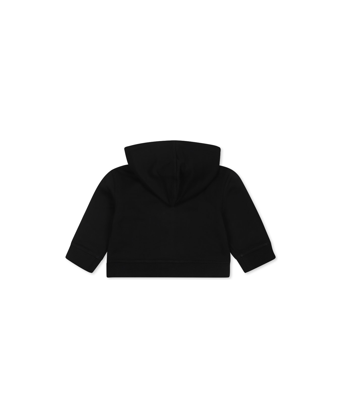 Burberry Black Sweatshirt For Babykids With Logo - Black