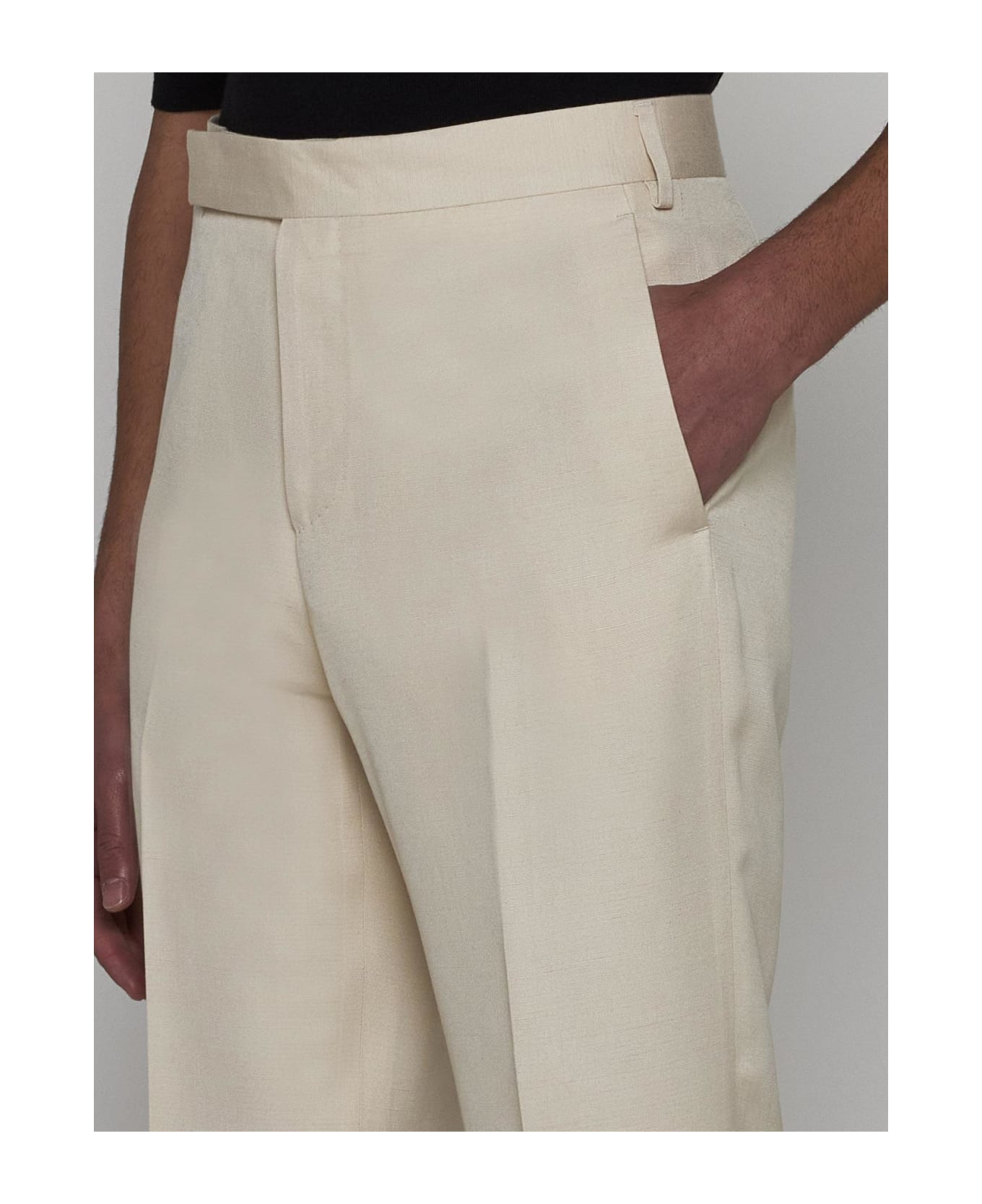 Lardini Viscose-blend Trousers - SAND
