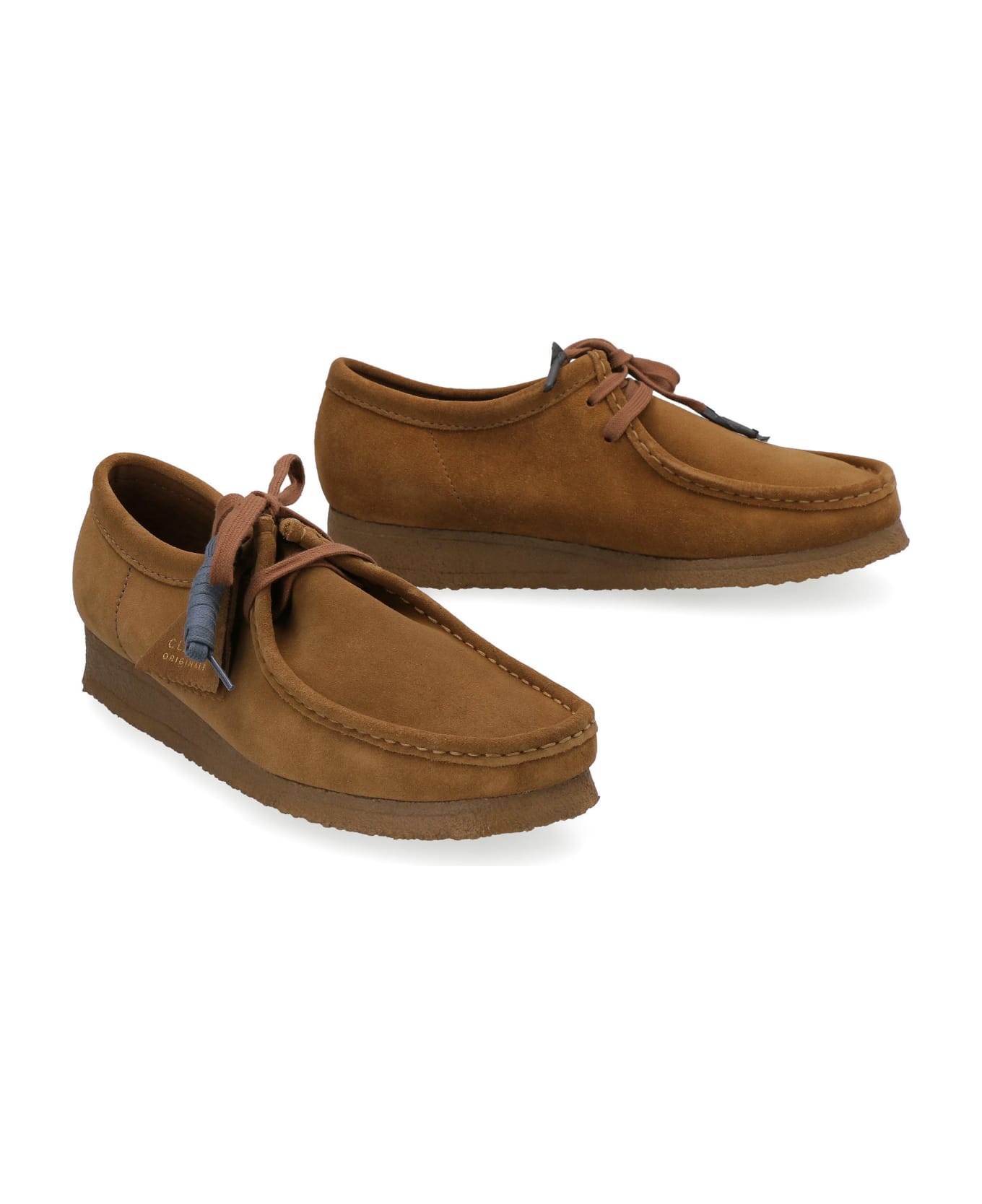 Clarks Wallabee Suede Lace-up Shoes - Saddle Brown ローファー＆デッキシューズ
