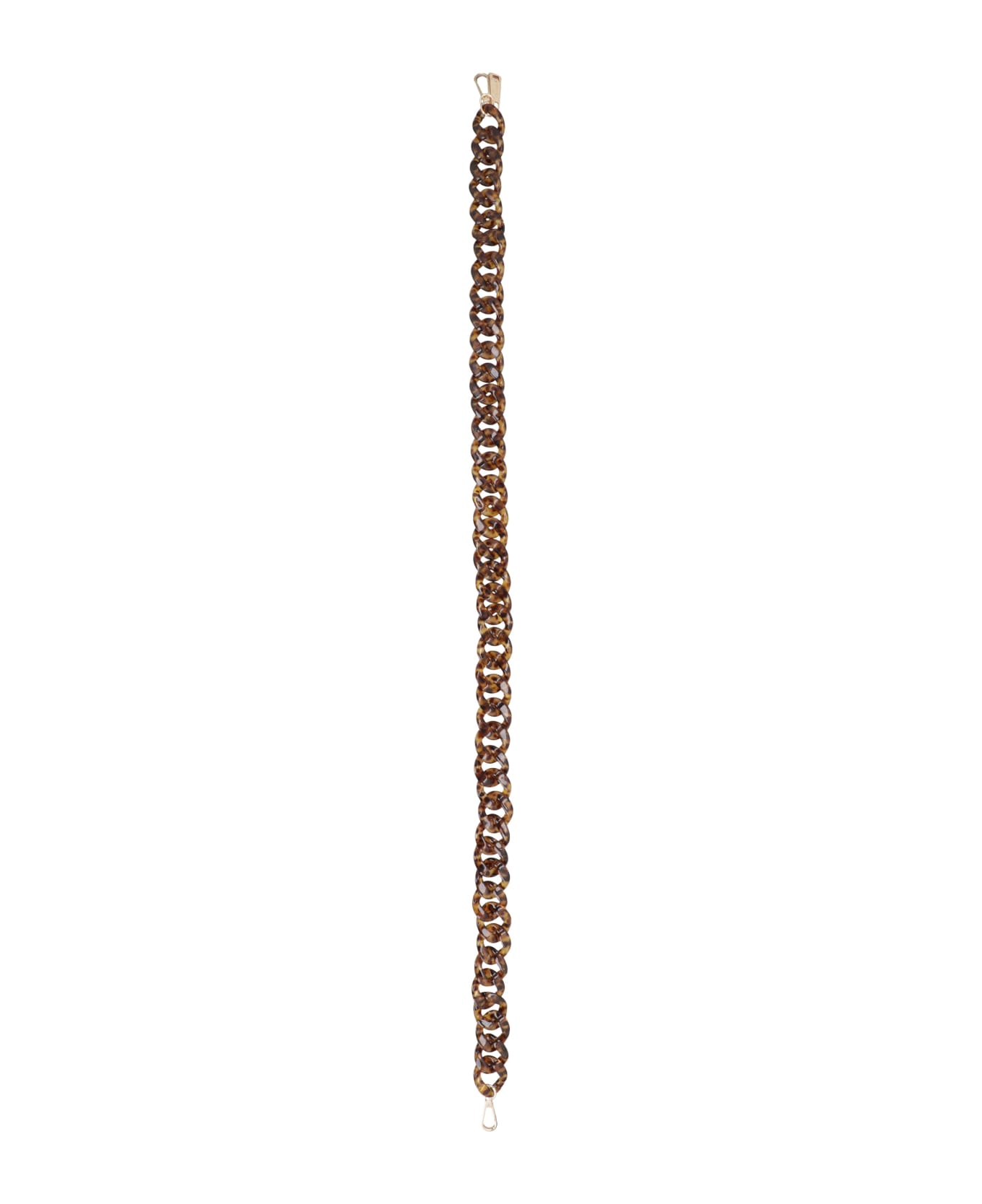LaMilanesa Tortoiseshell Chain Shoulder Strap - brown