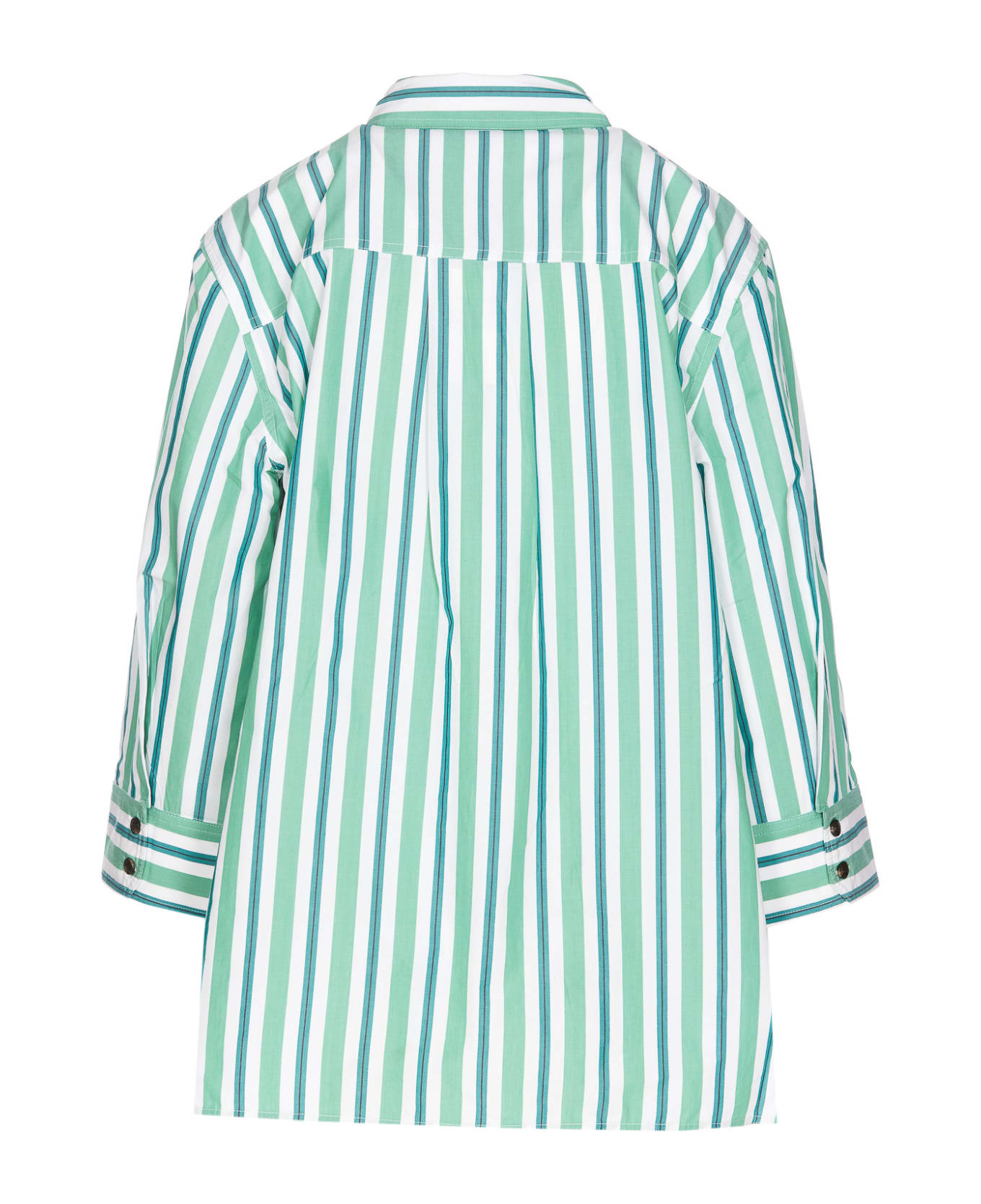 Ganni Striped Shirt - Green