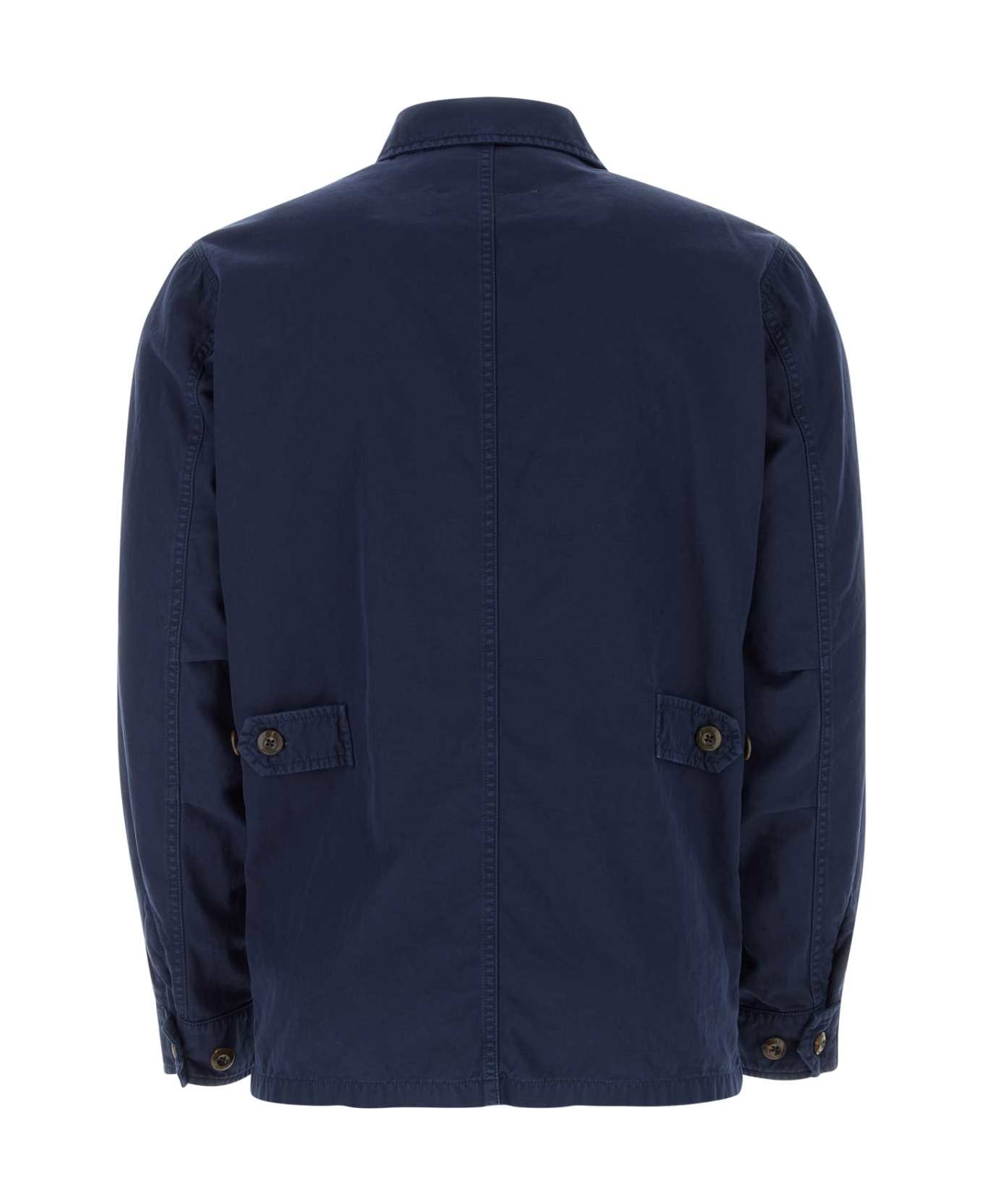 Fay Navy Blue Cotton Blend Jacket - U809