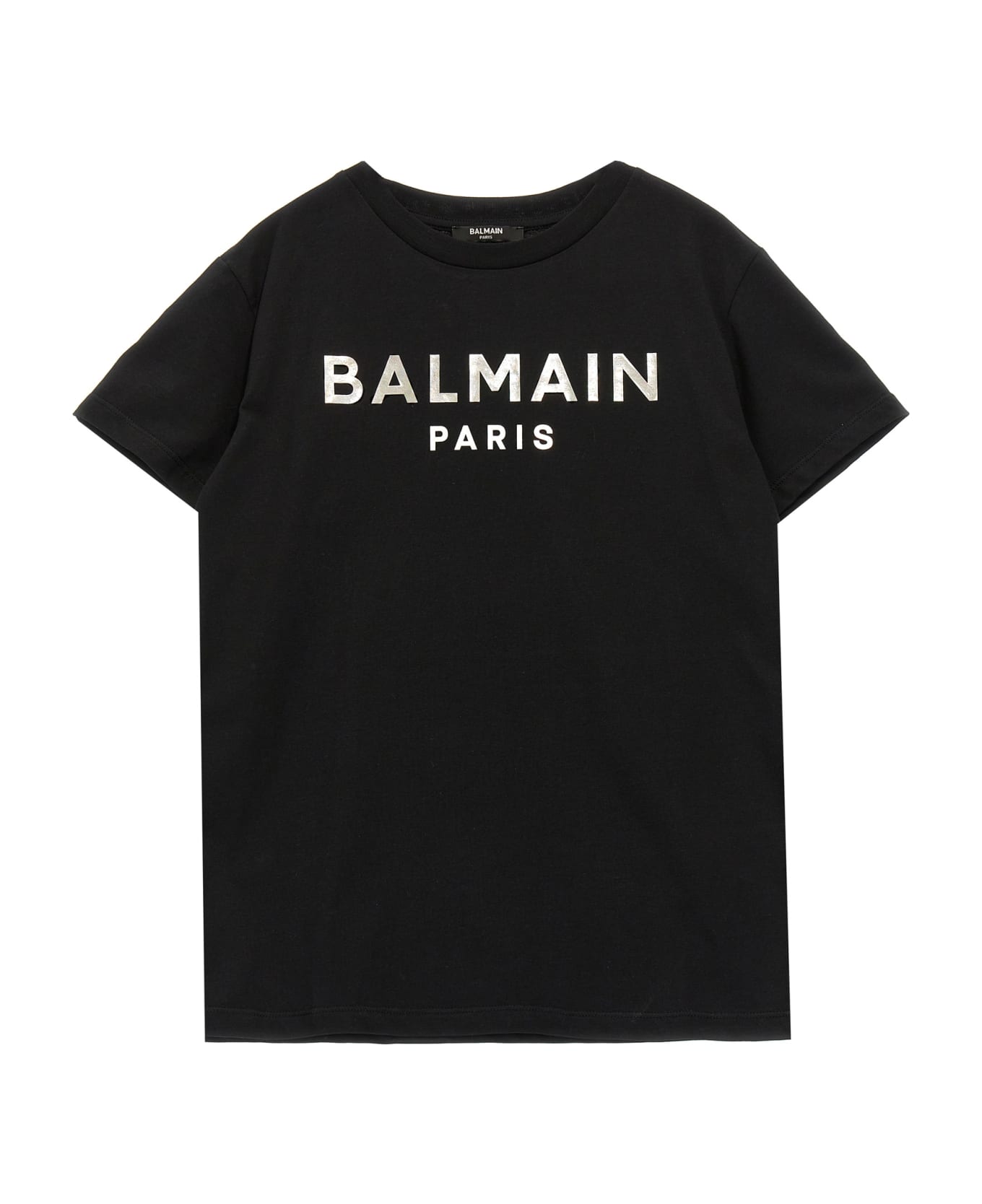 Balmain Logo Print T-shirt - BLACK