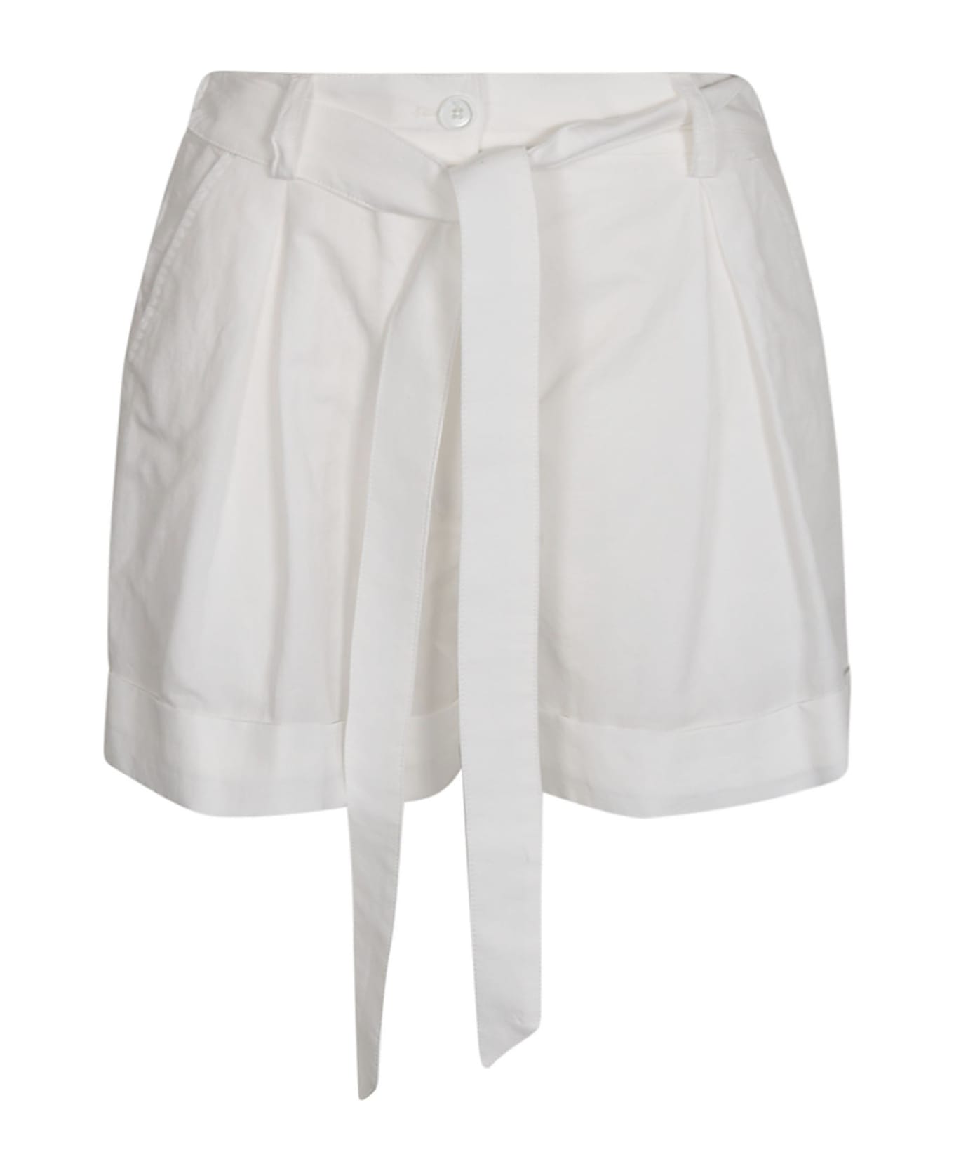 Pinko Belted Shorts - White