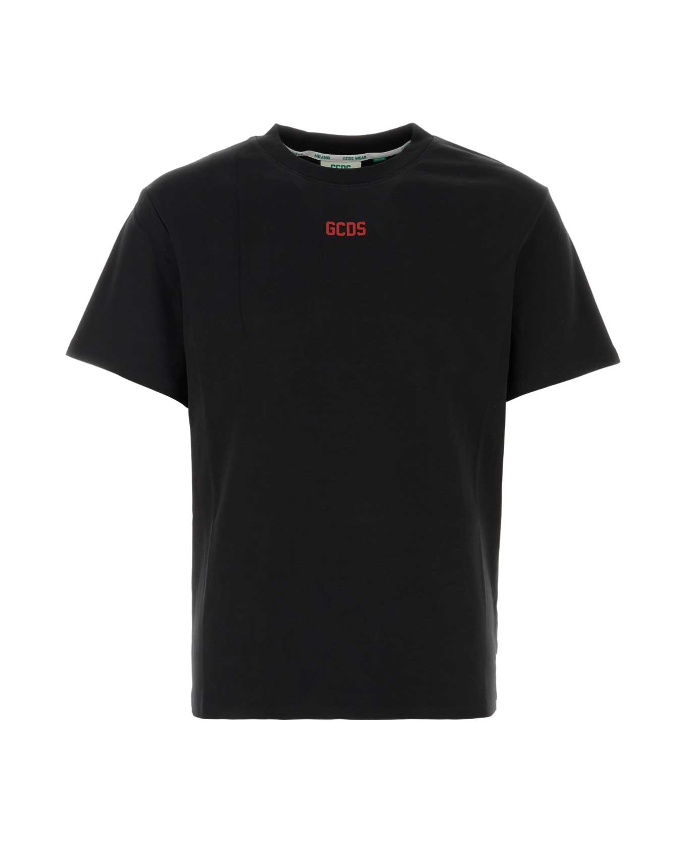GCDS Black Cotton T-shirt - 02 シャツ