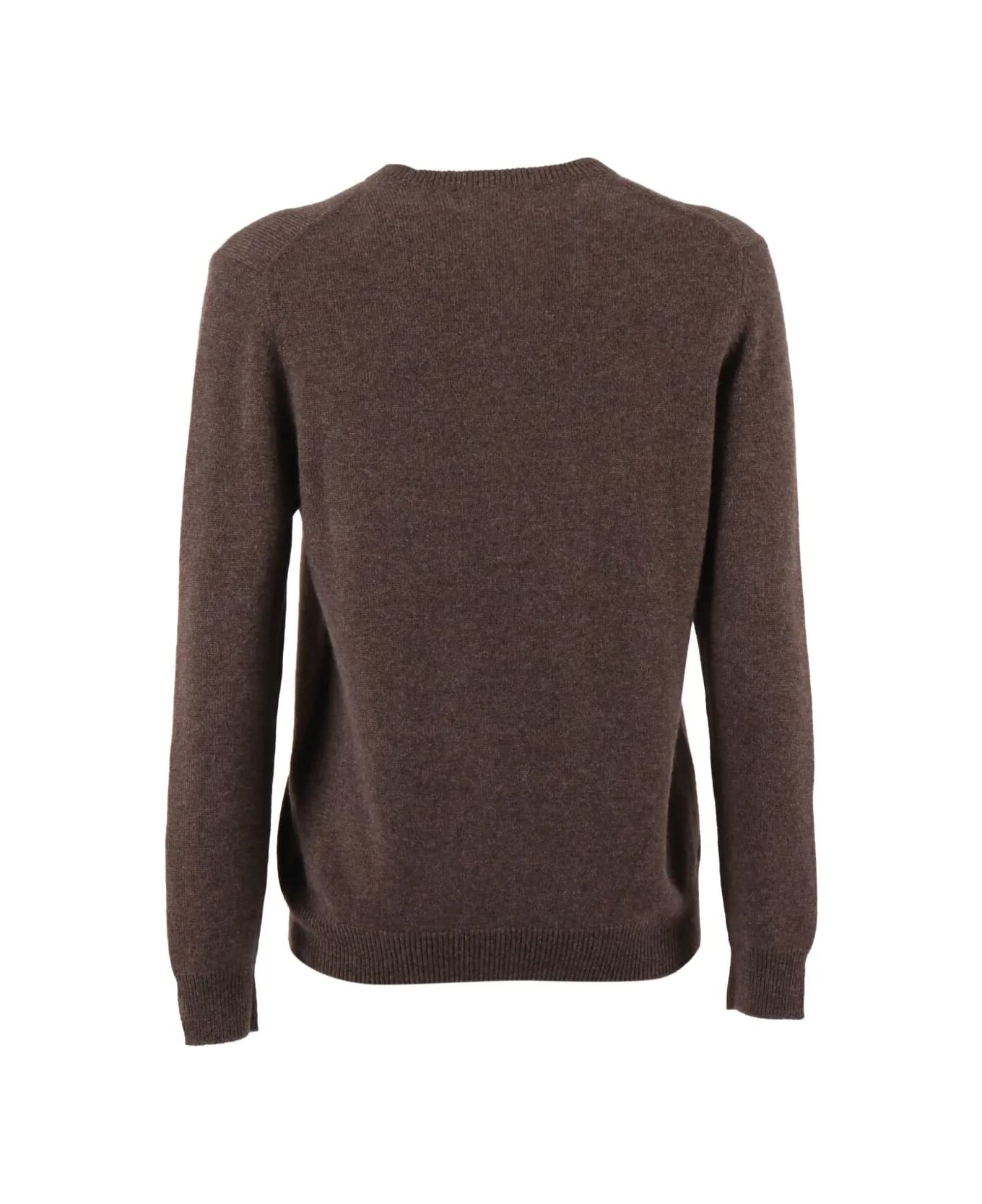 Ballantyne R Neck Pullover - Brown