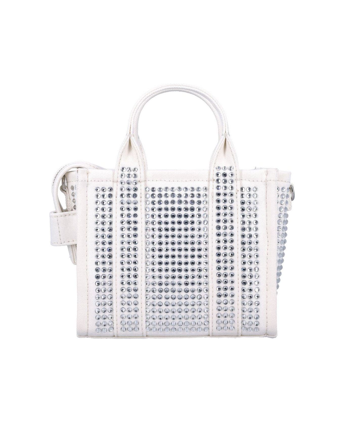 Marc Jacobs Embellished Mini Tote Bag - WHITE