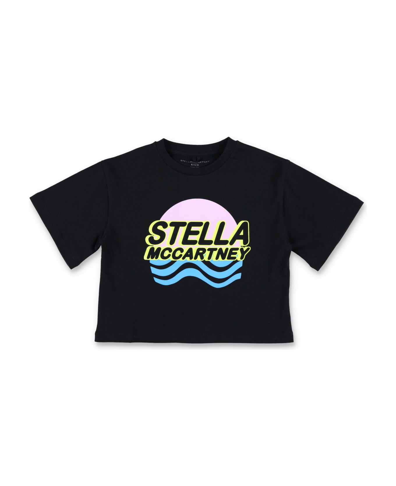 Stella McCartney Cropped Logo Waves T-shirt
