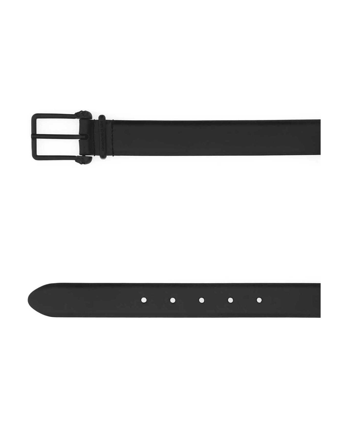 Alexander McQueen Black Leather Belt - 1070 ベルト