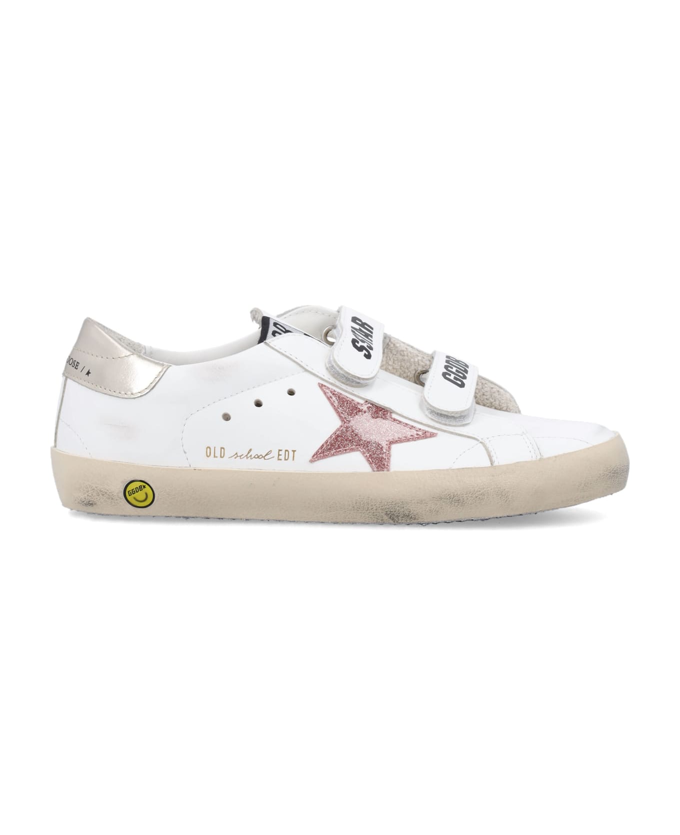 Golden Goose Old School Sneakers - WHITE/PEACH