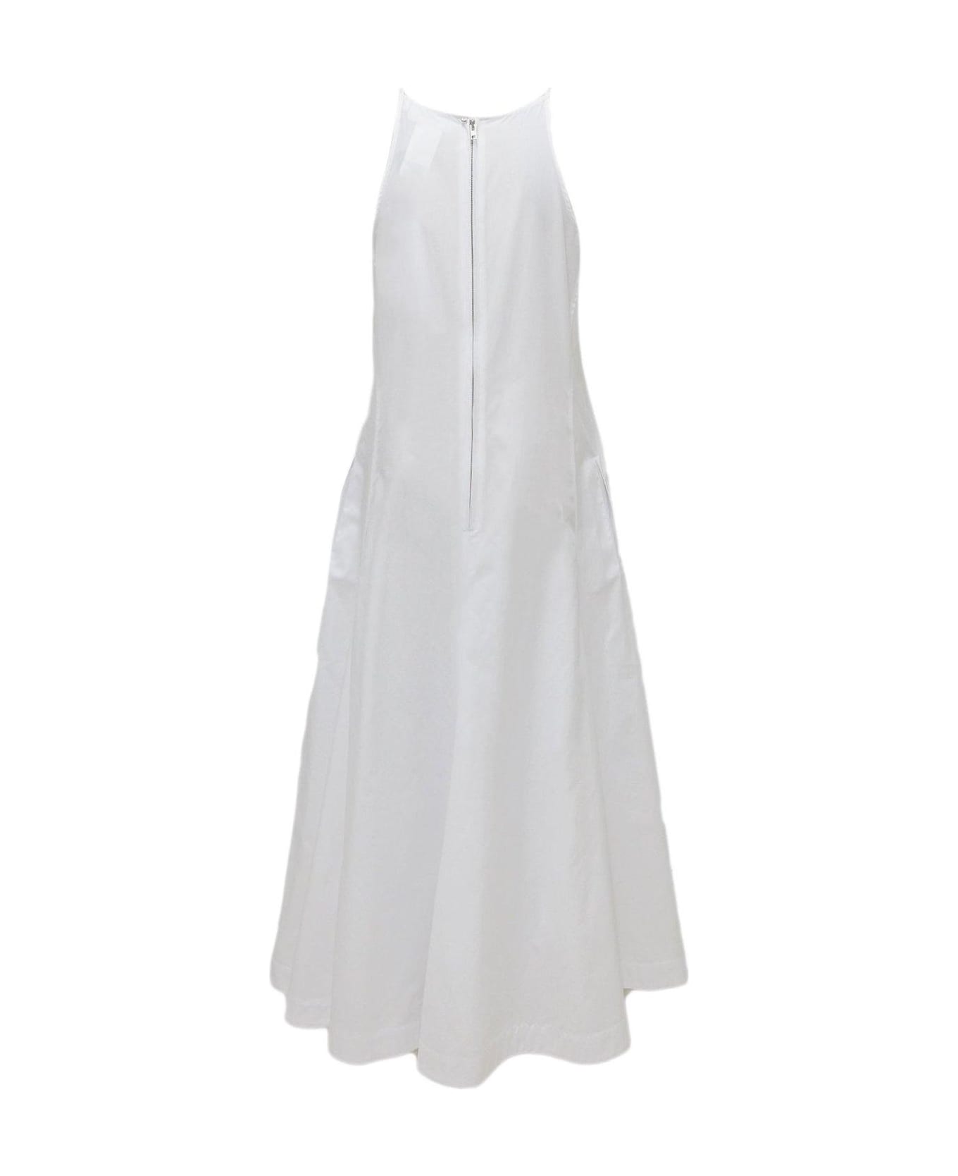 SportMax Crewneck Sleeveless Dress - White