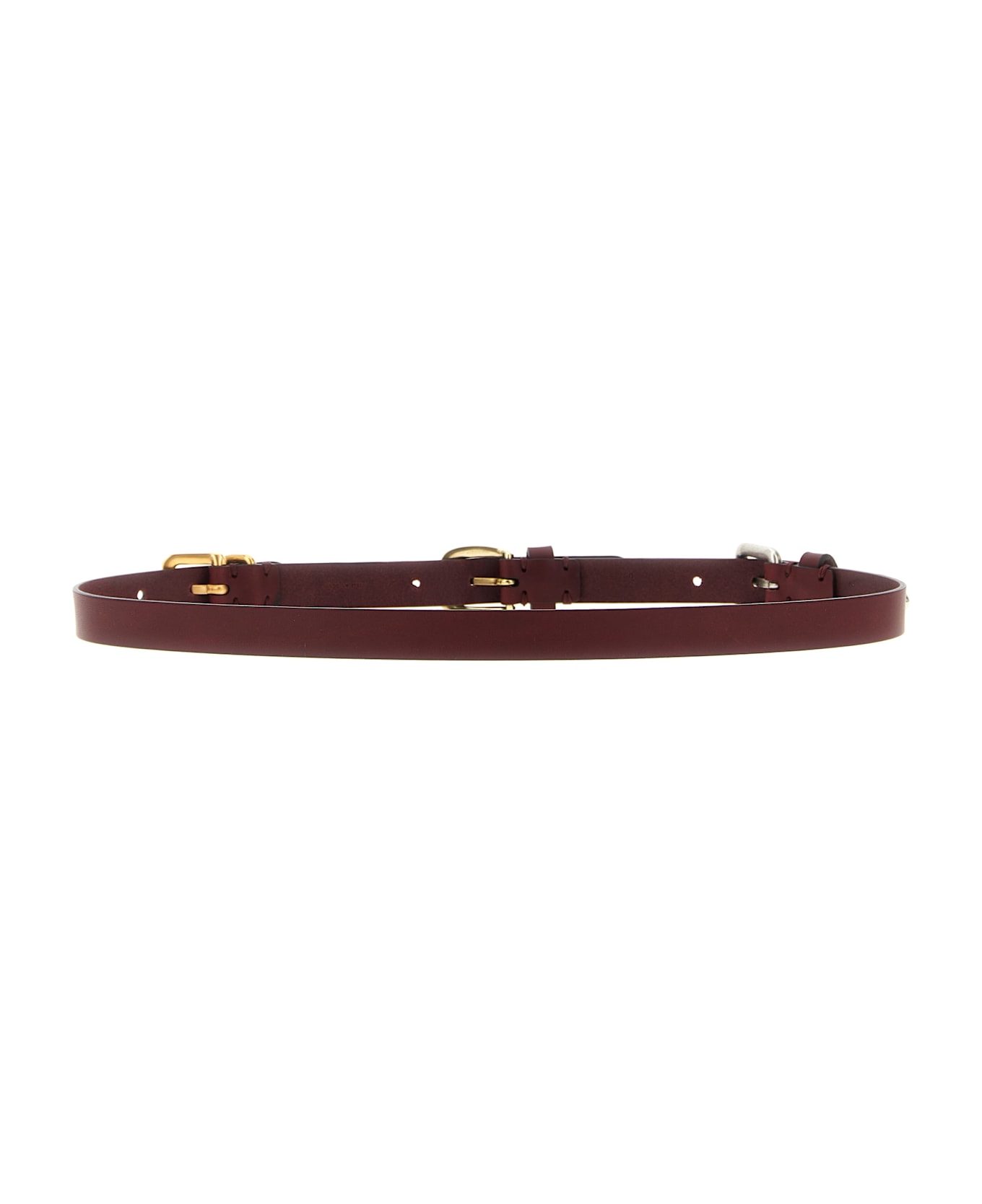 Etro Triple Buckle Belt - Bordeaux