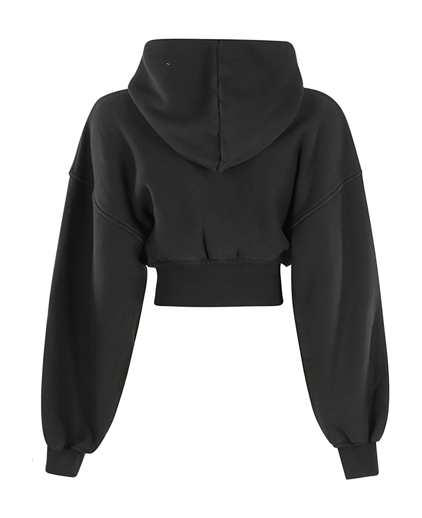 T by Alexander Wang Cropped Zip Up Hoodie - A