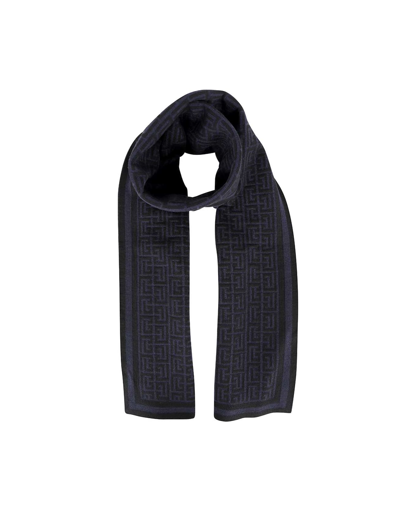 Balmain Wool Scarf - blue スカーフ