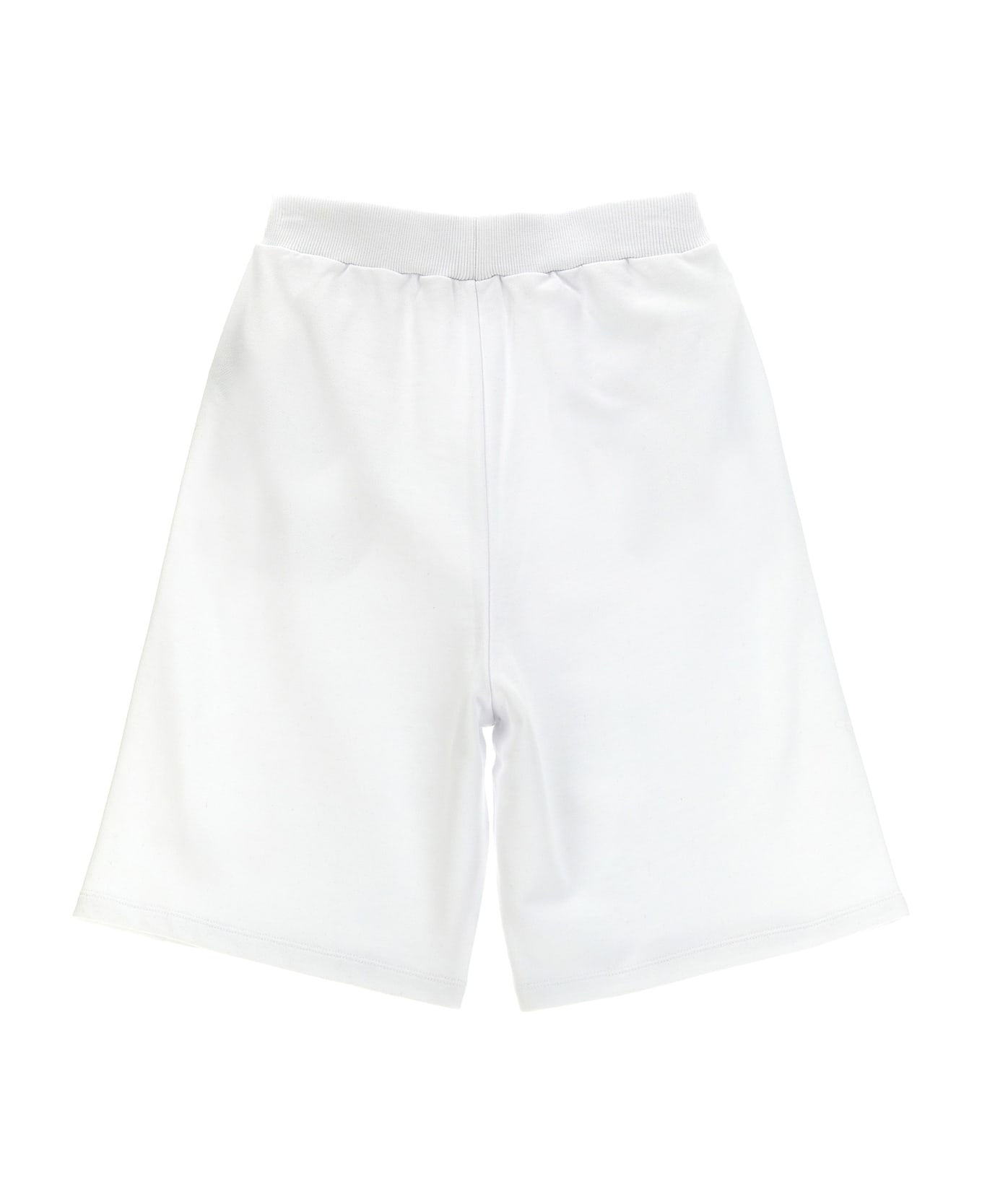 Balmain Embossed Logo Bermuda Shorts - White/Black