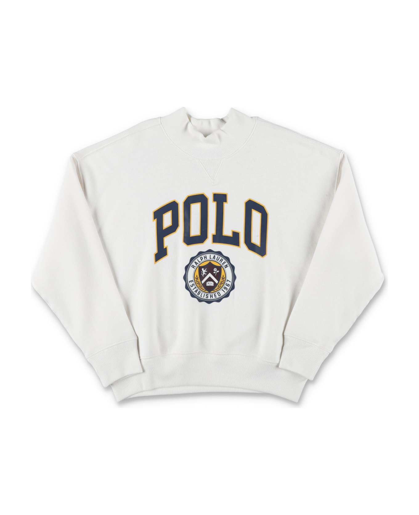 Polo Ralph Lauren Cropped Fleece Polo - WHITE