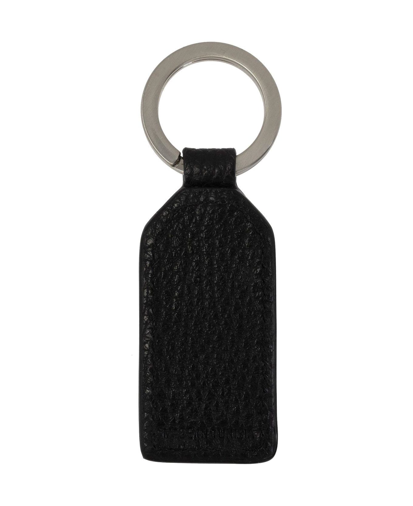 Emporio Armani Logo Embossed Cardholder And Keyring - Black キーリング
