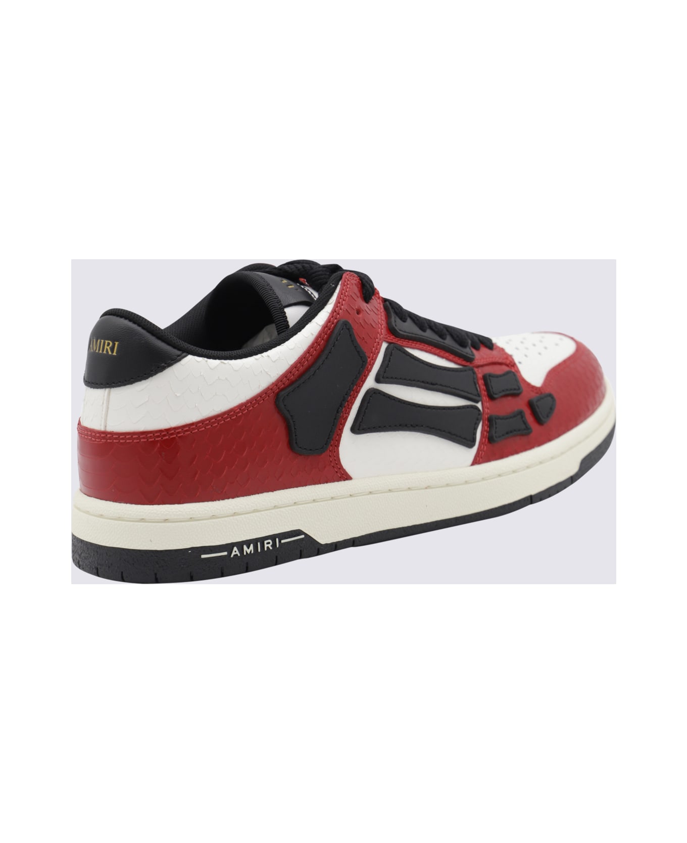 AMIRI Red And Black Leather Sneakers - Red