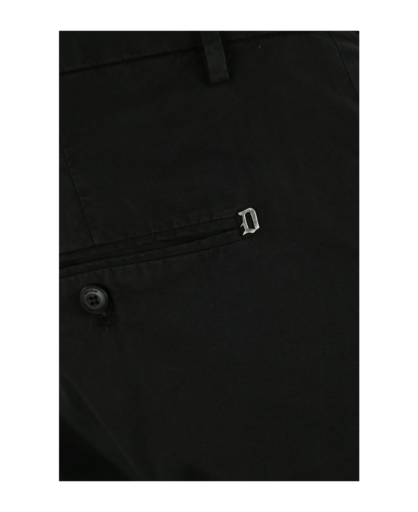 Dondup Gaubert Trousers In Stretch Cotton - Nero