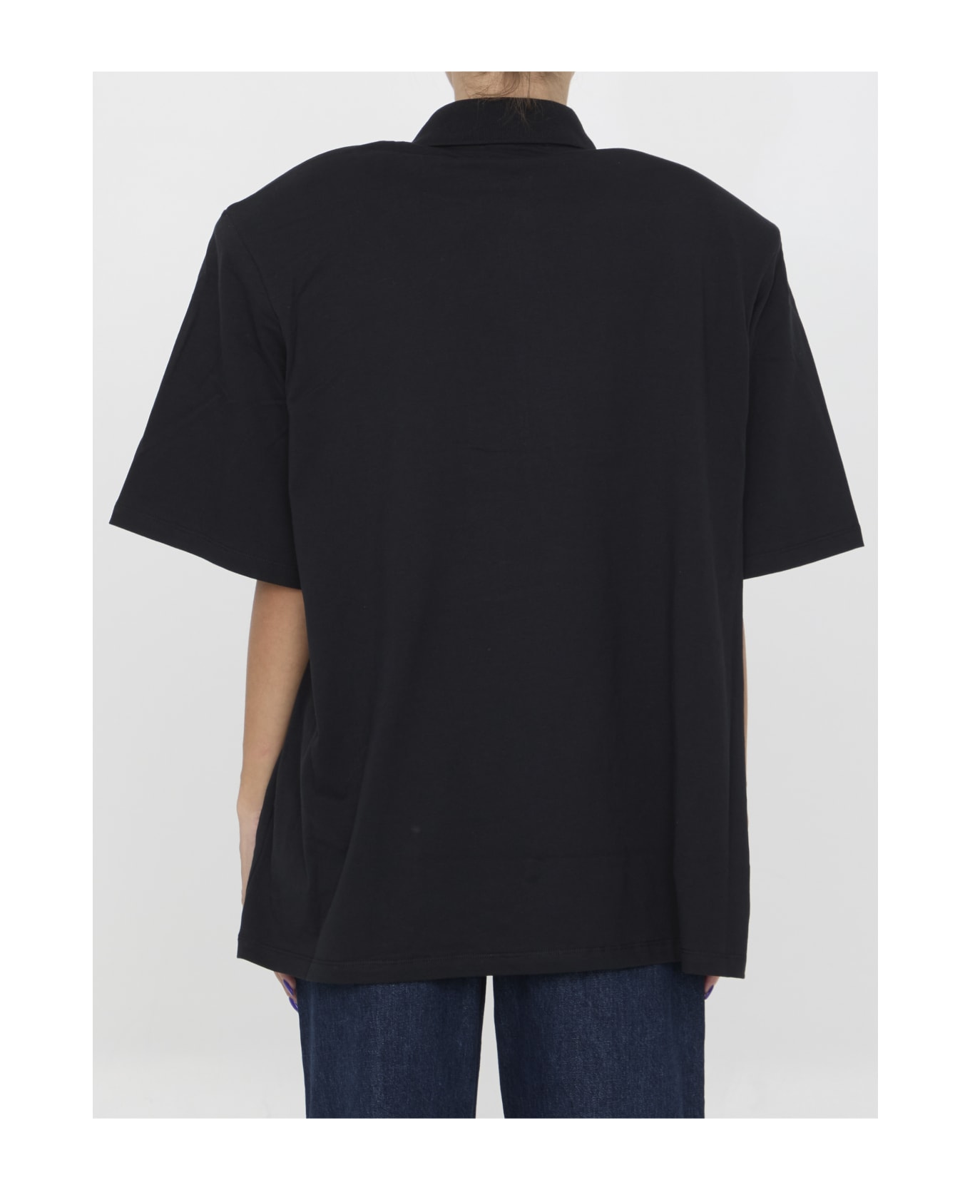The Attico Cotton T-shirt - BLACK ポロシャツ