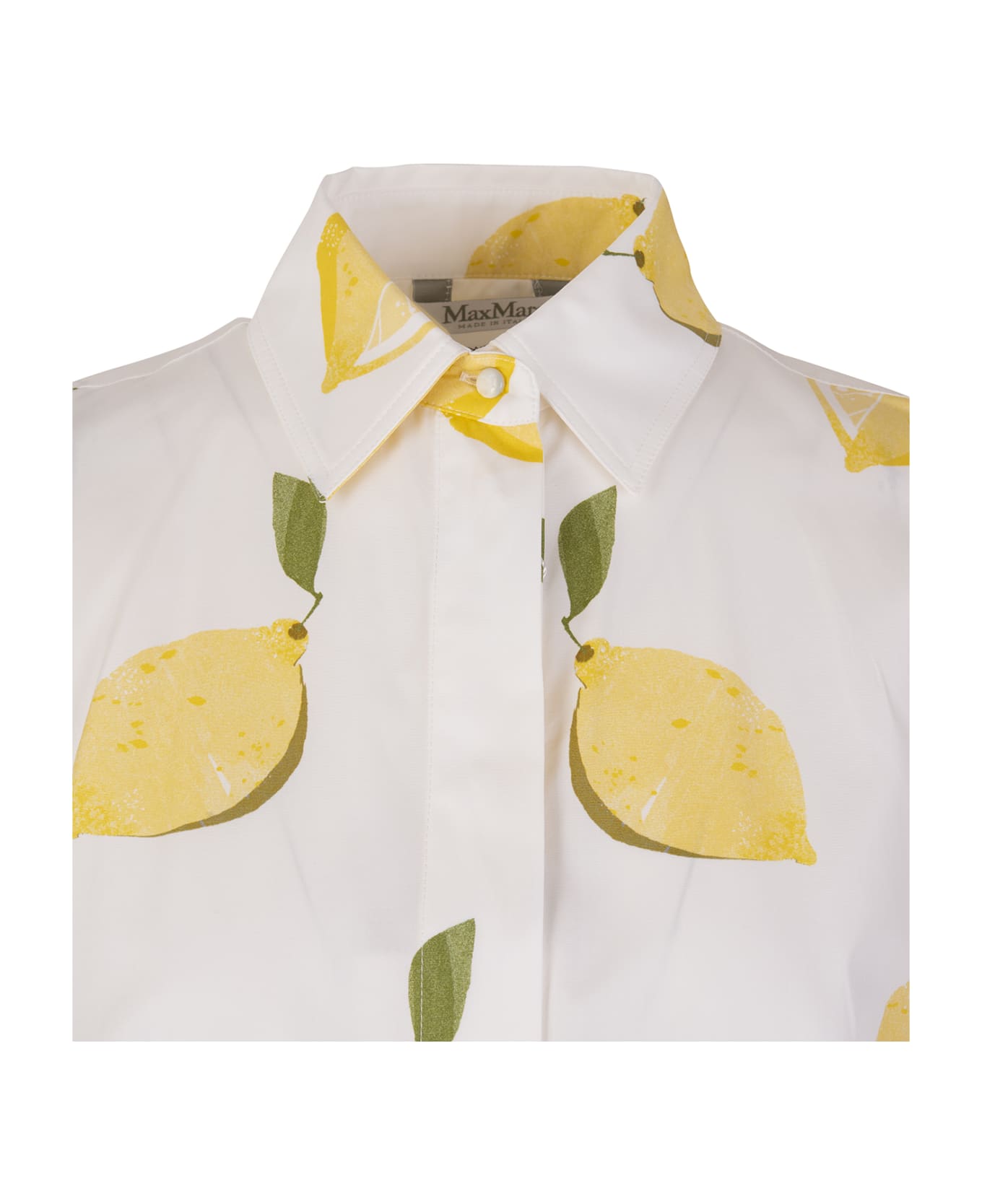 Max Mara White And Yellow Osella Short Dress - White/yellow