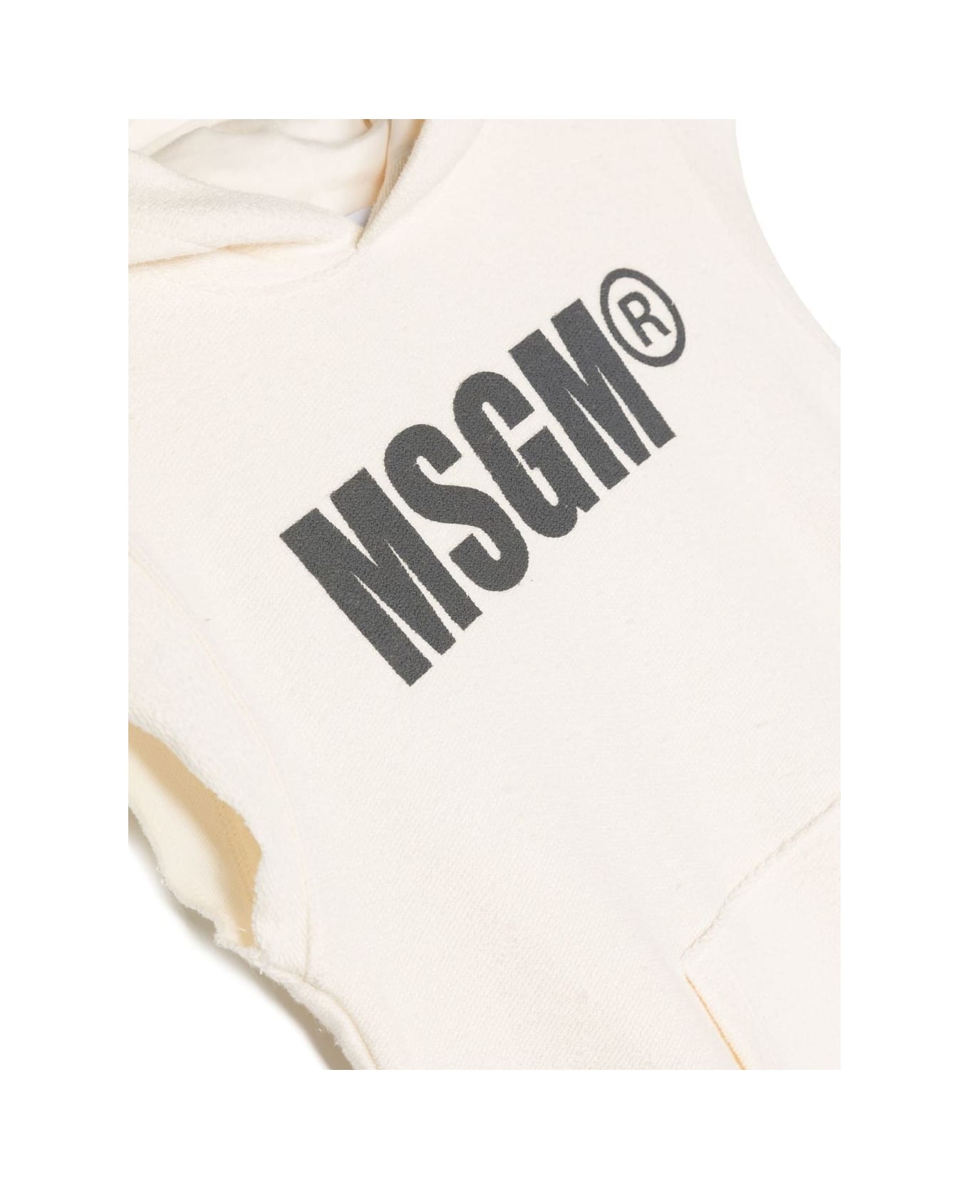 MSGM Dress With Logo - NEUTRALS