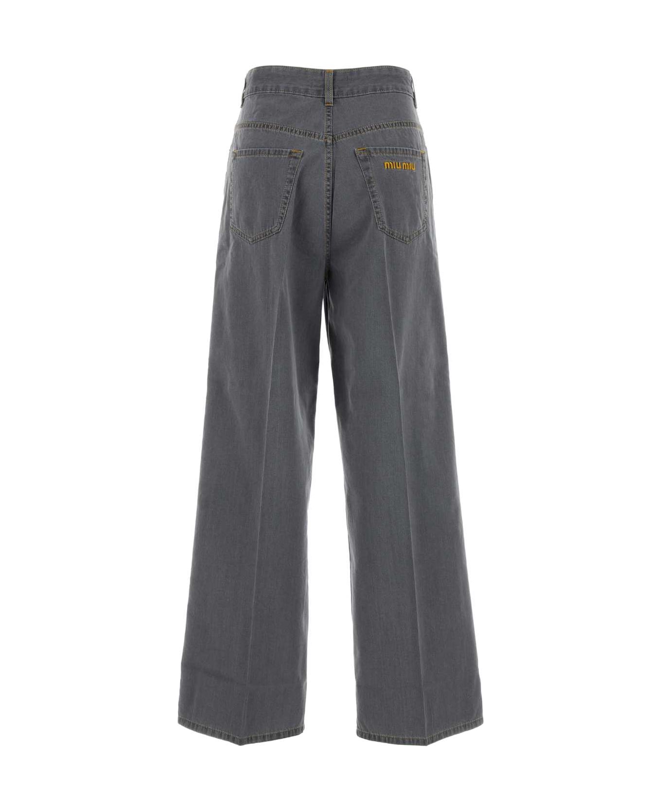 Miu Miu Grey Denim Jeans - GRIGIO