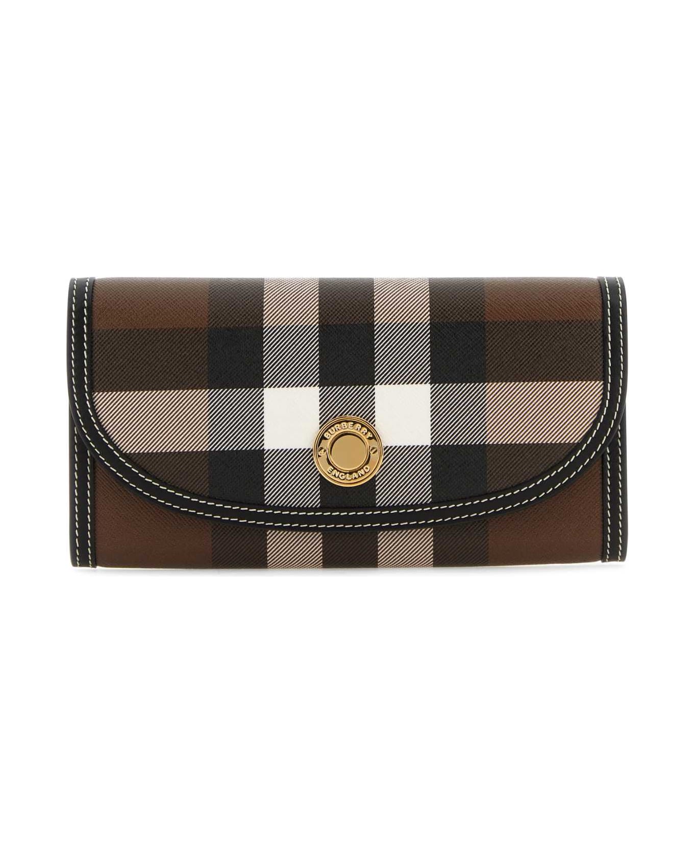 Burberry Printed Canvas And Leather Wallet - DARKBIRCHBROWN