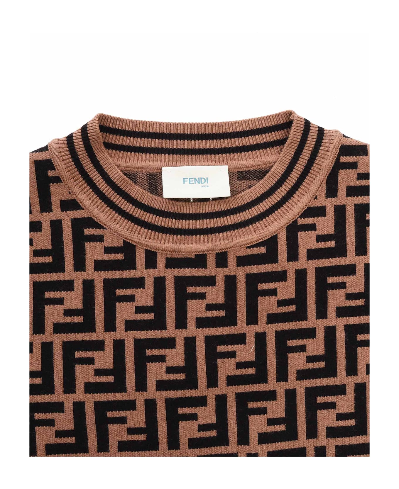 Fendi Ff Knitted Top - BROWN
