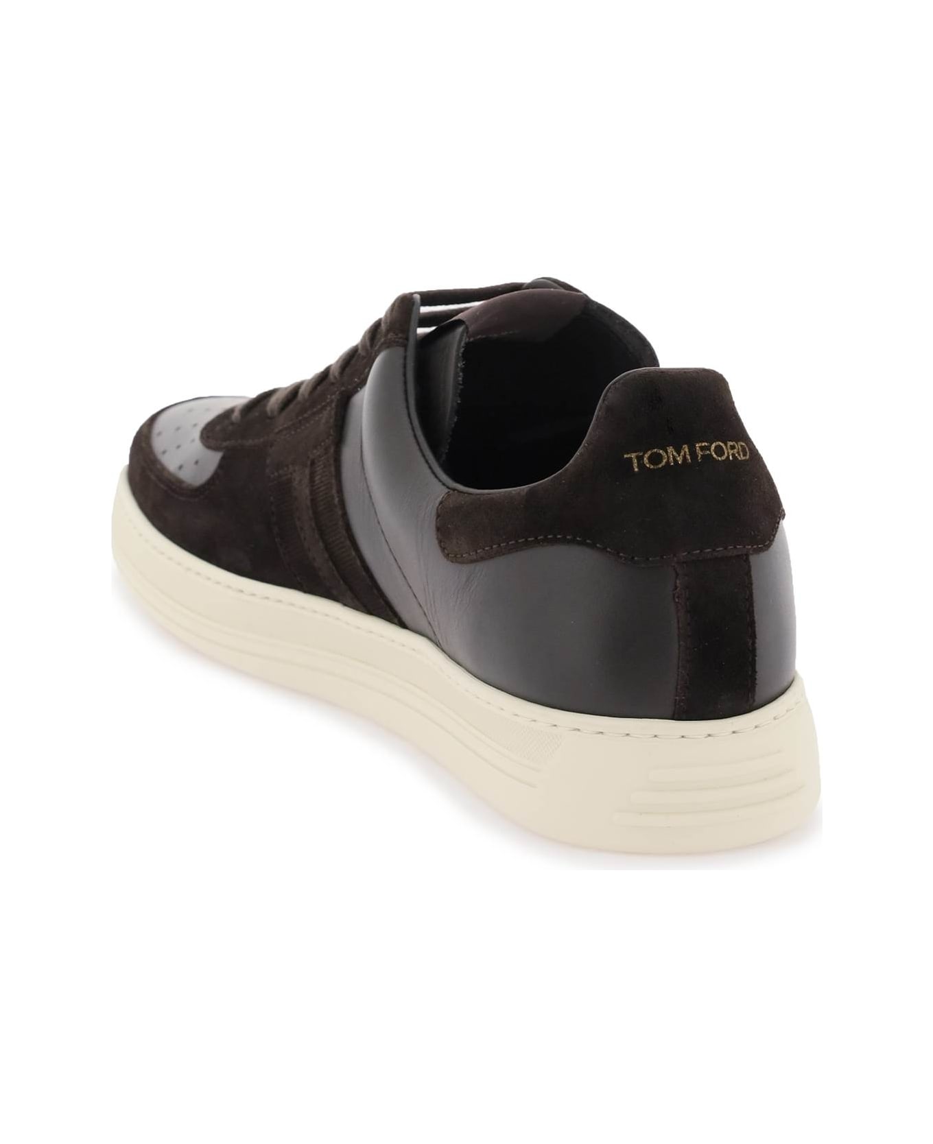 Tom Ford Suede And Leather 'radcliffe' Sneakers - BROWN CREAM (Brown) スニーカー