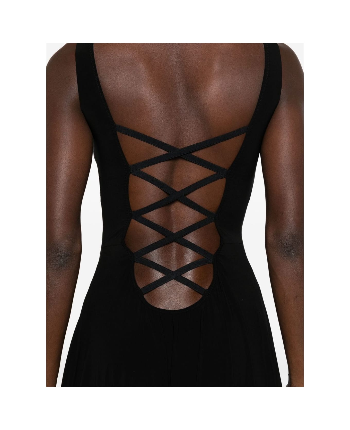 Norma Kamali Sleeveless Black Dress - Black