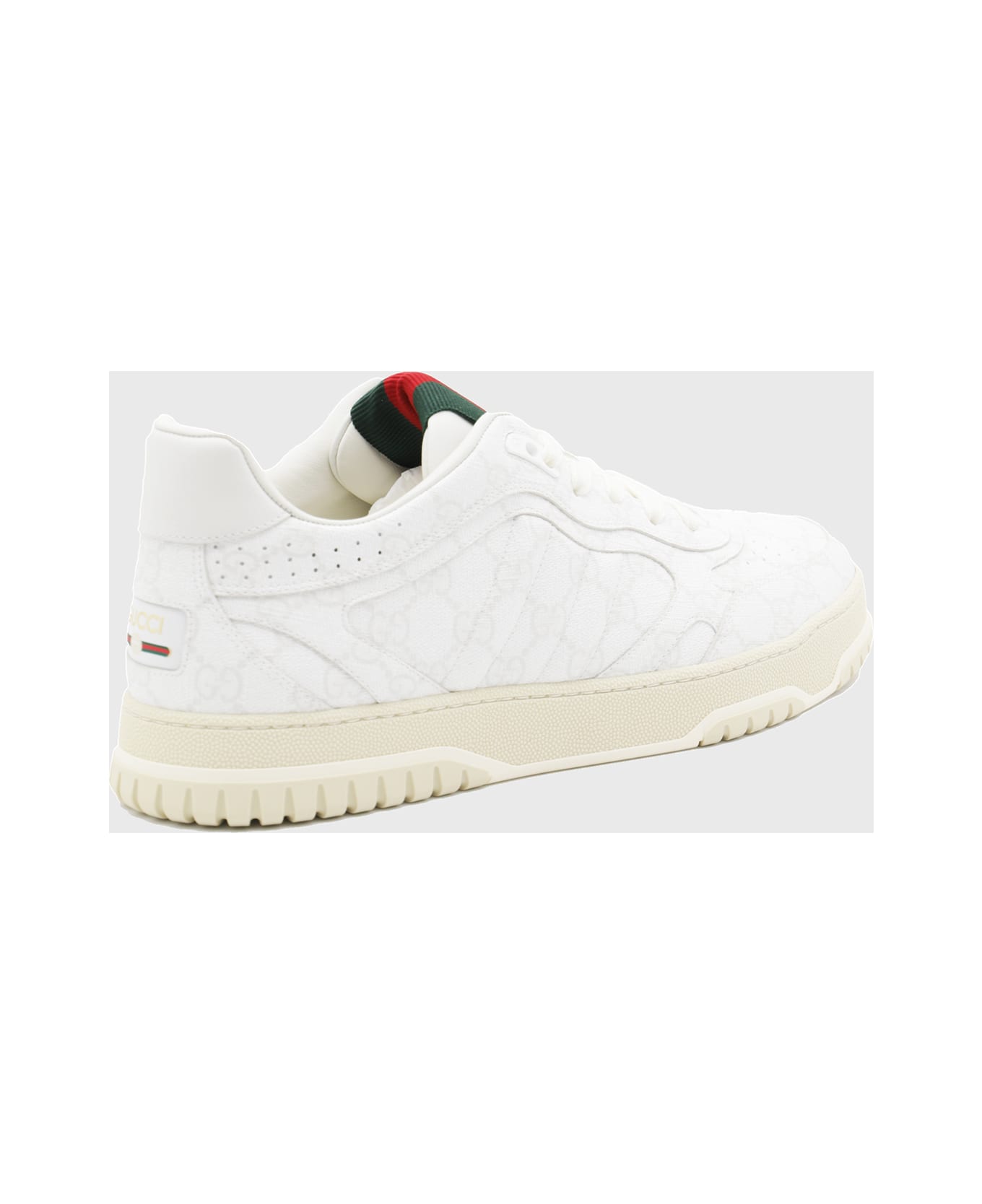 Gucci White Leather Sneakers - WHITE