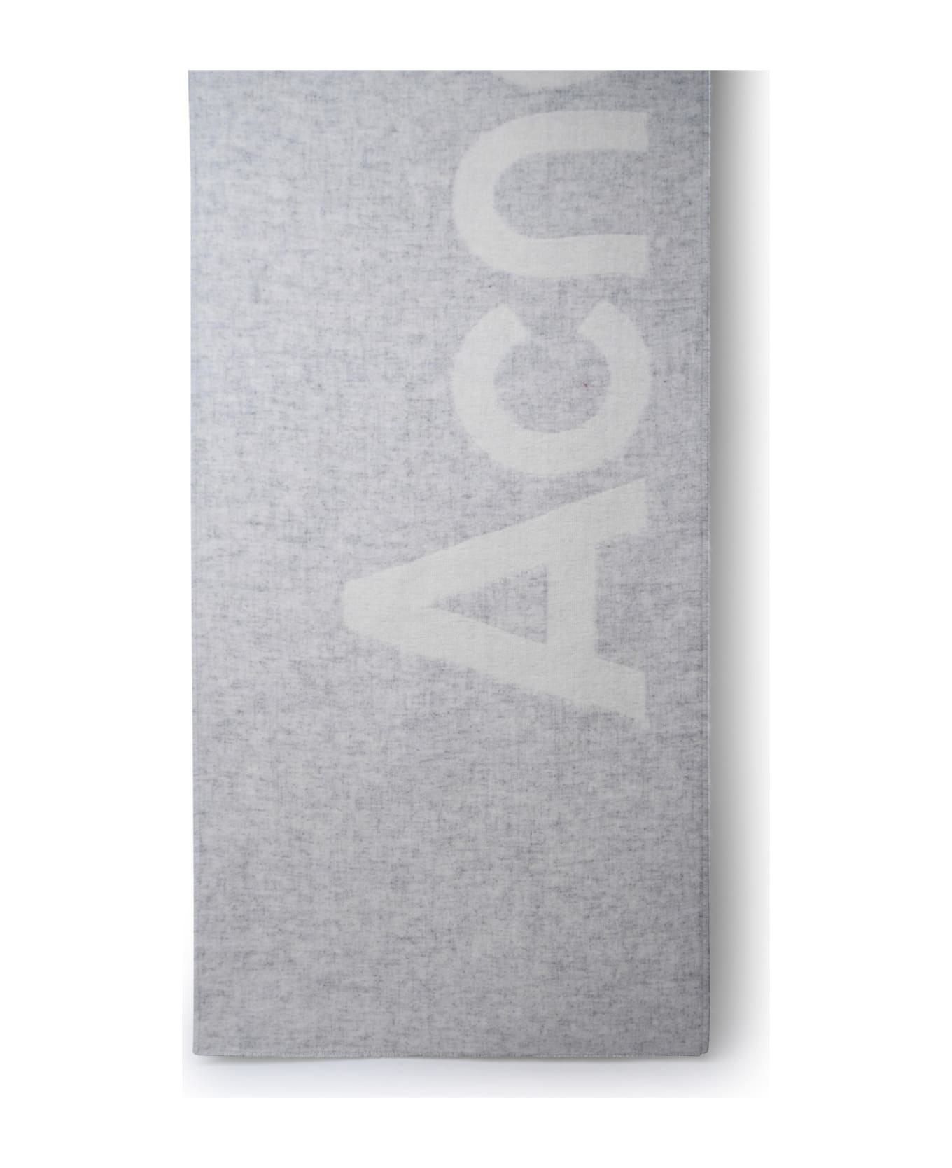 Acne Studios Grey Wool Blend Scarf - Grey