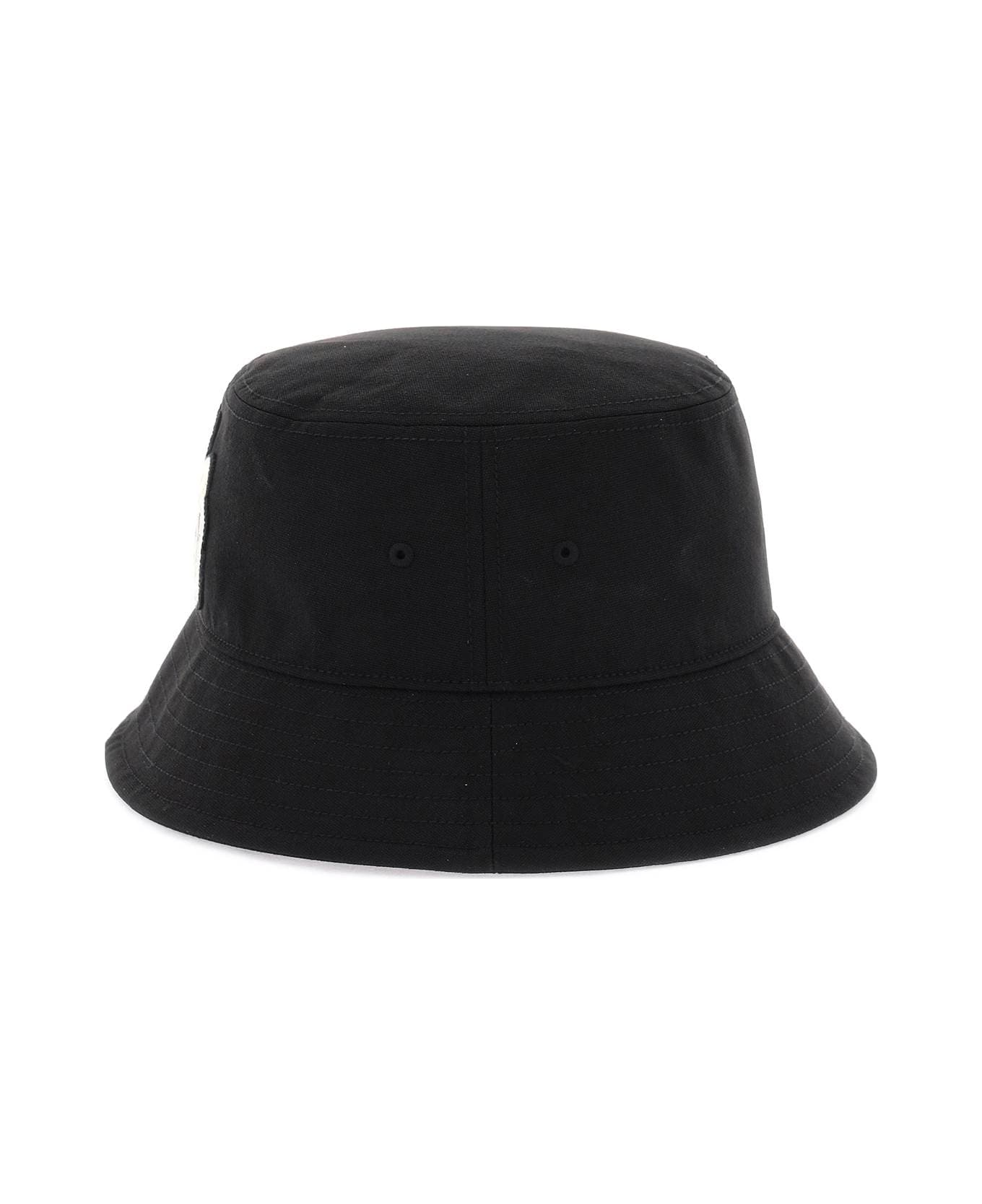 Y-3 Logo Patch Bucket Hat - BLACK (Black)