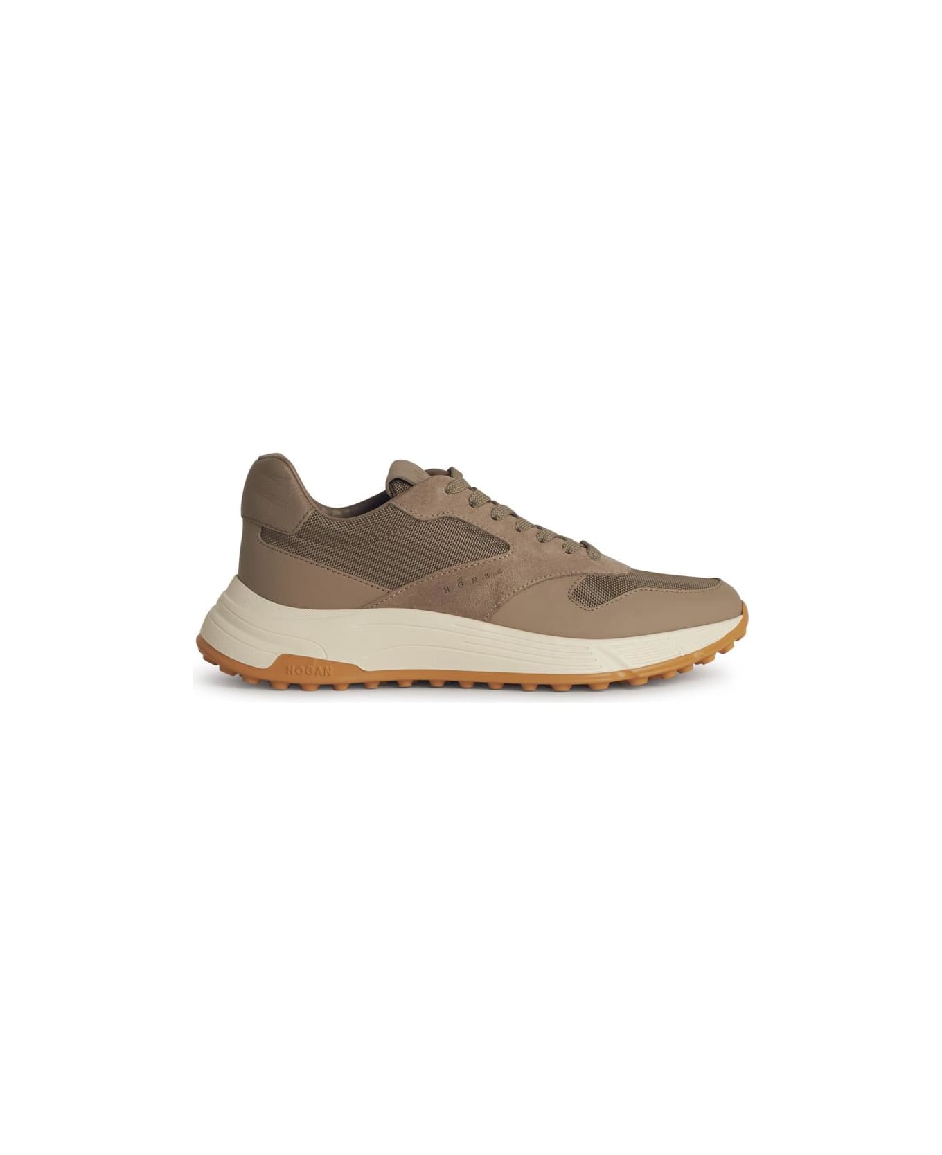 Hogan 'hyperlight' Beige Leather Sneakers - Brown