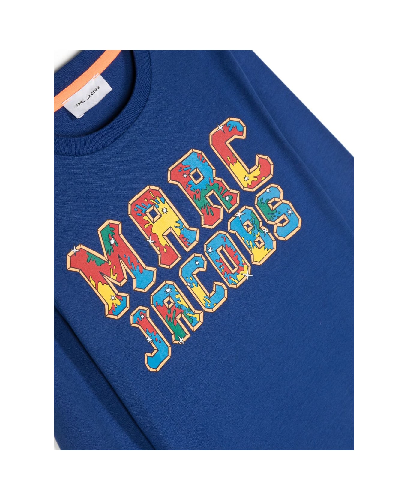 Little Marc Jacobs Marc Jacobs T-shirt Blu Royal In Jersey Di Cotone Bambino - Blu