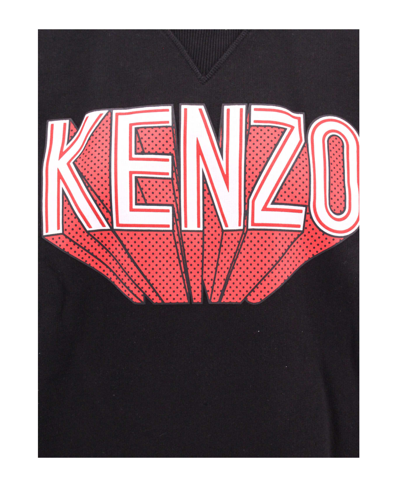 Kenzo Logo Printed Crewneck Sweatshirt - Black