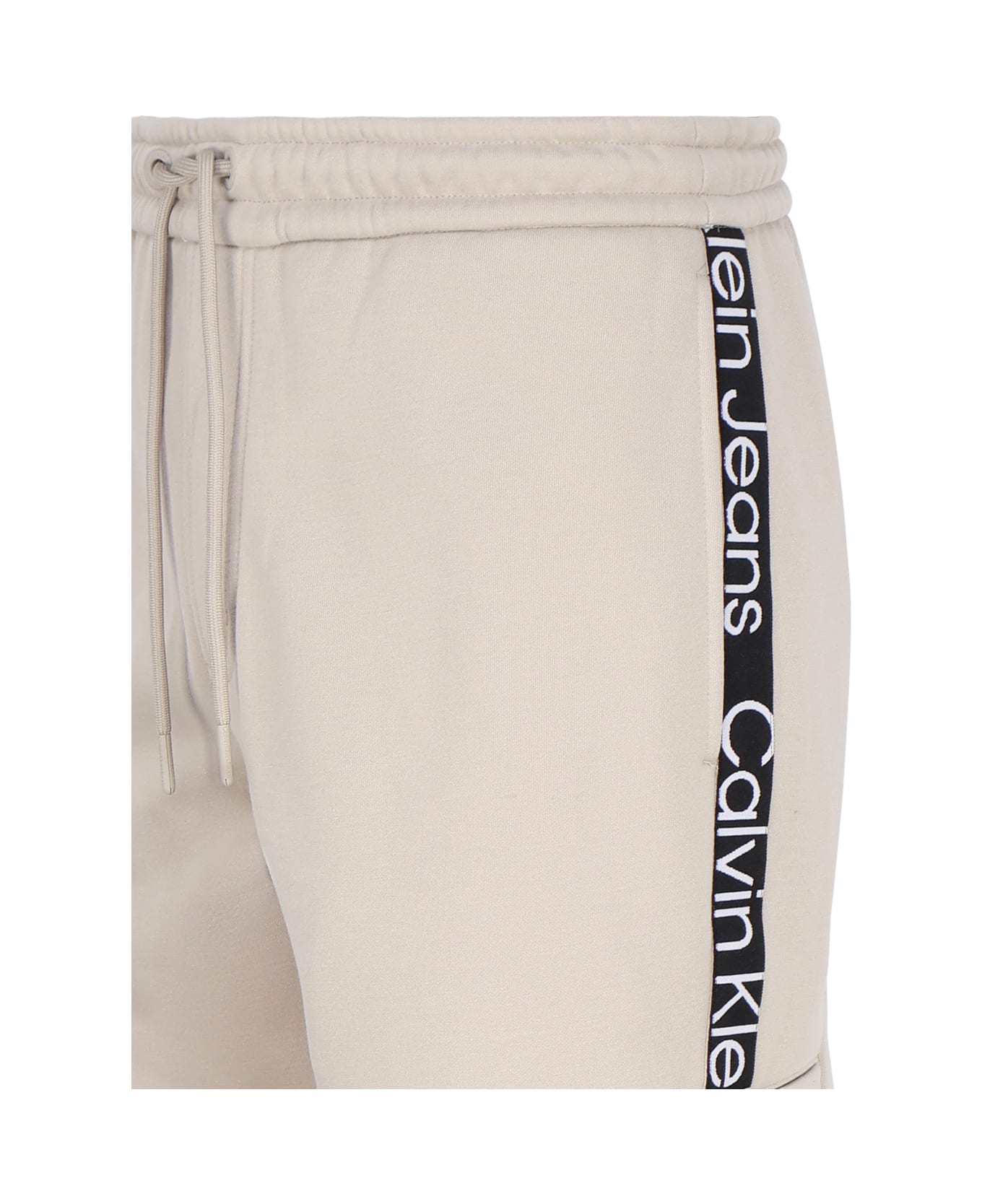 Calvin Klein Logo Sweatpants - Beige