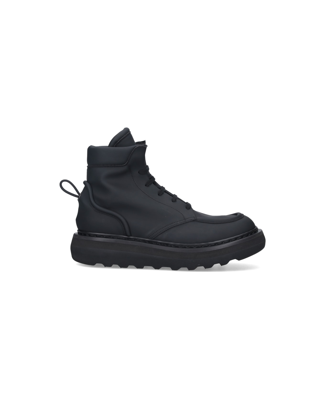 Premiata Lux Ankle Boots In Black Horse Leather - Black