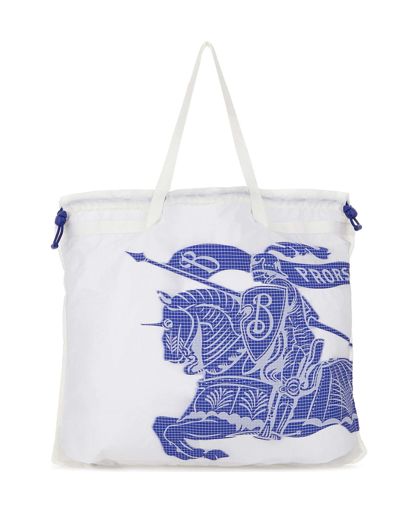 Burberry White Nylon Shopping Bag - WHITE