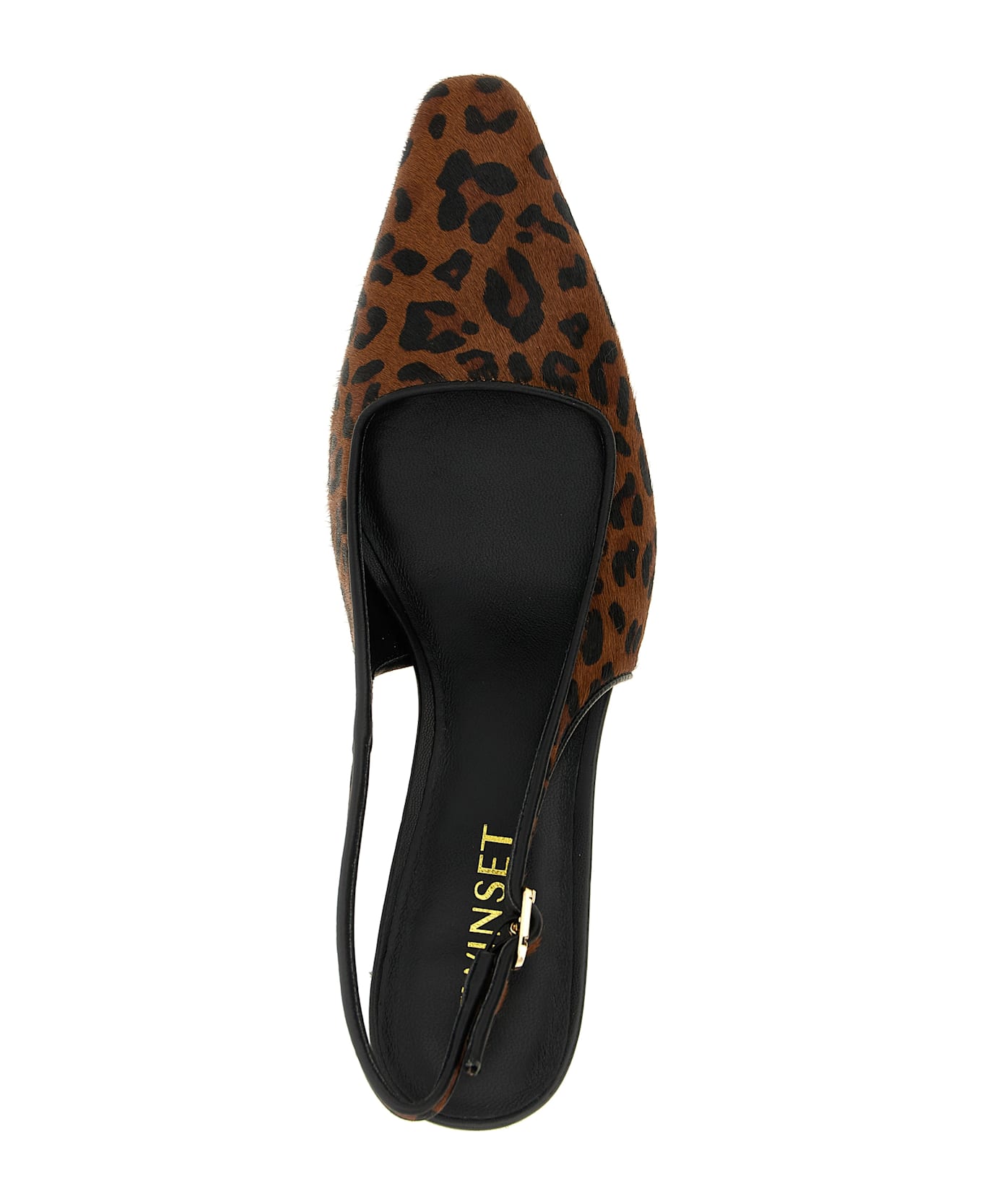 TwinSet Animal Print Slingbacks - Brown