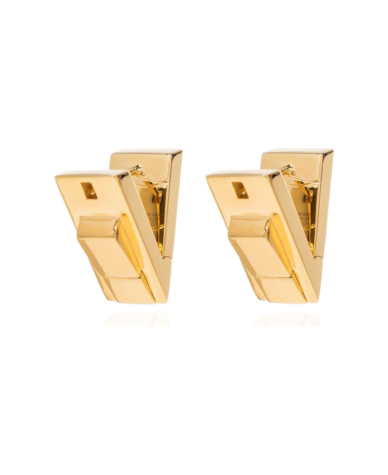 bottega long-length Veneta Pleat Earrings - Gold