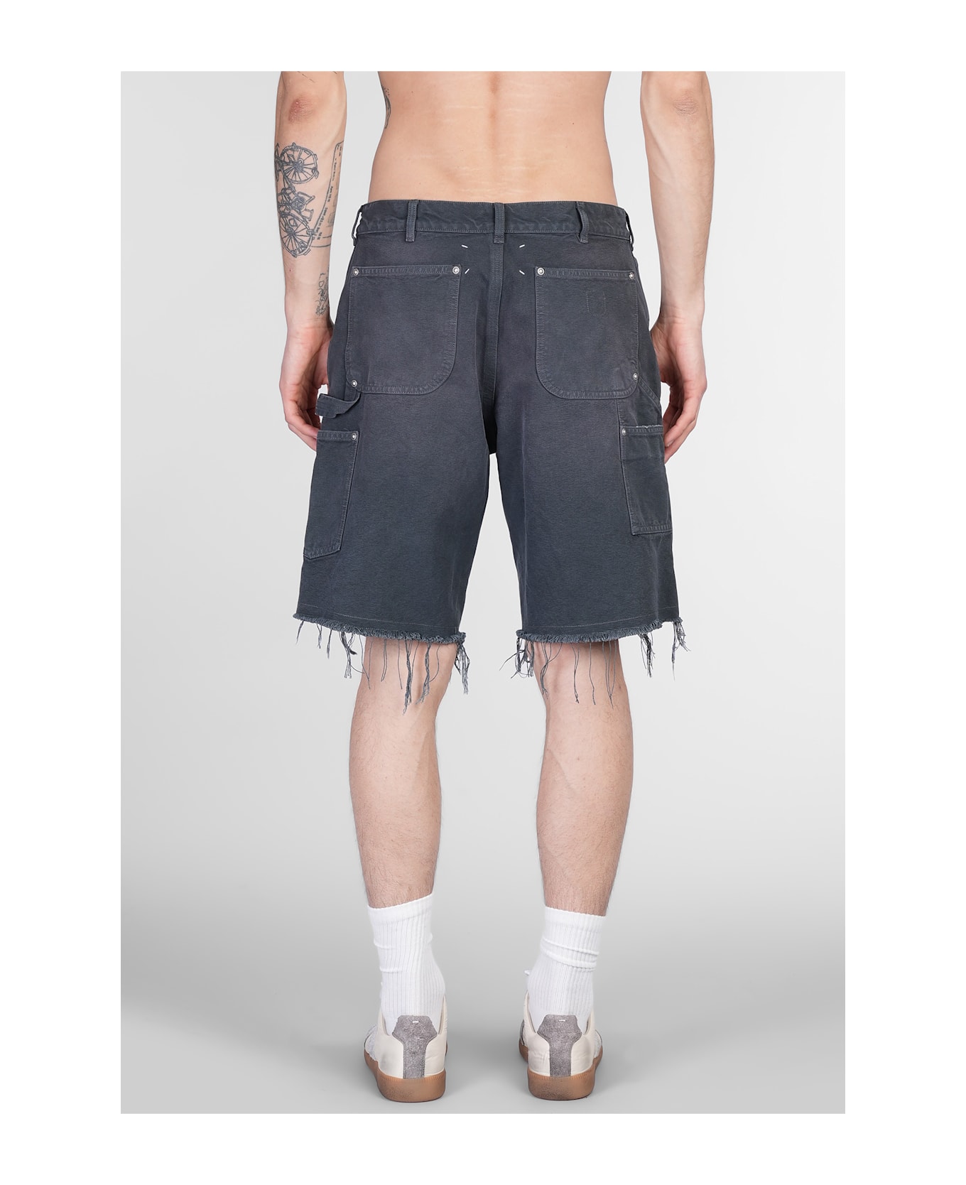 Maison Margiela Shorts In Grey Denim - Grey
