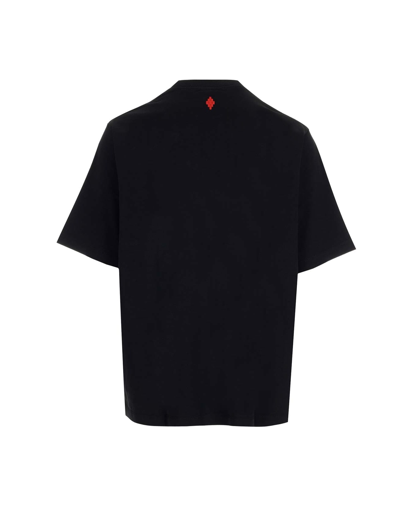 Marcelo Burlon Feathers Necklace Over T-shirt - Black